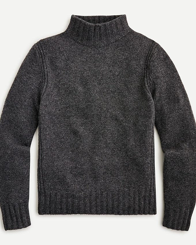 j.crew: mockneck sweater in supersoft yarn for women, right side, view zoomed