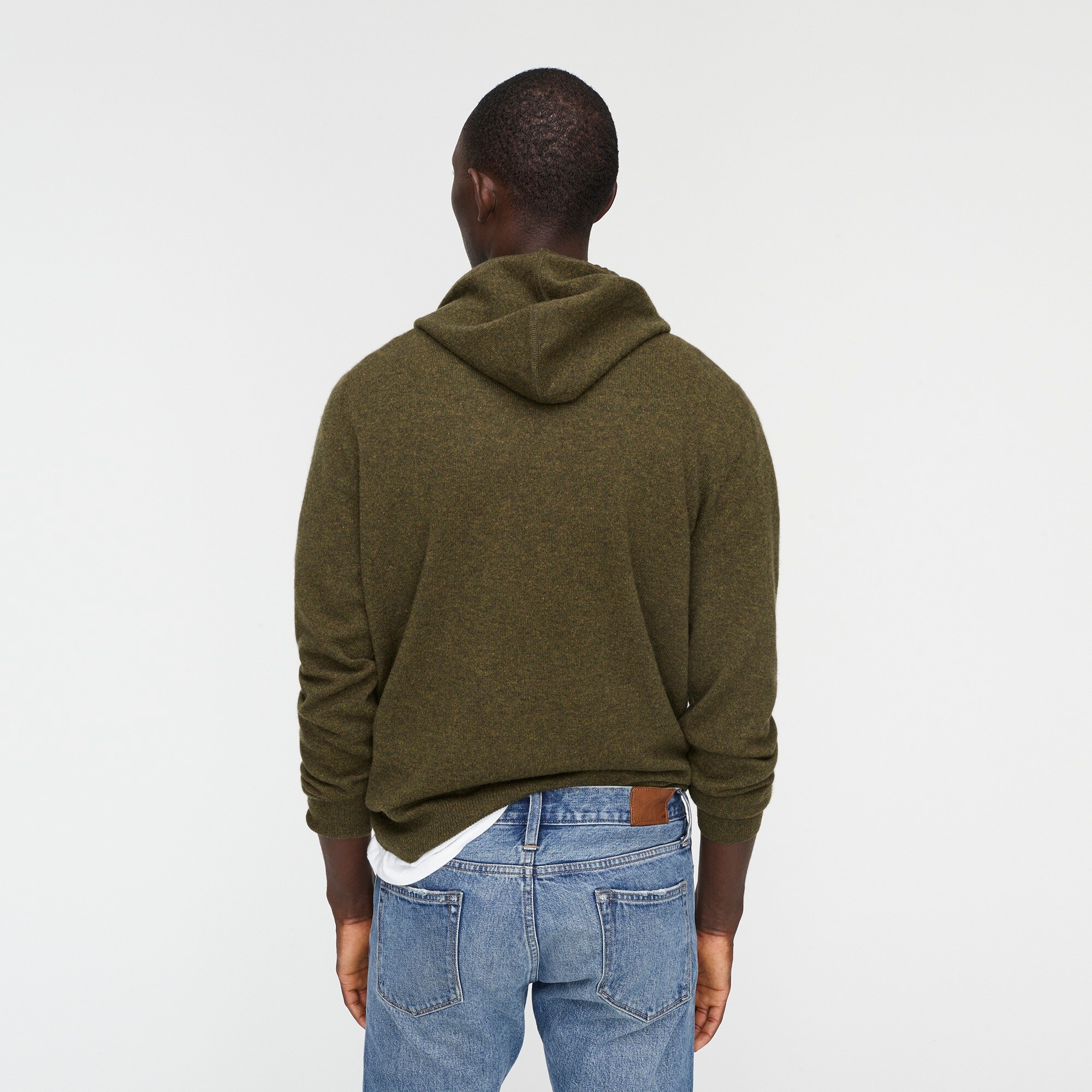 j crew men's cashmere hoodie