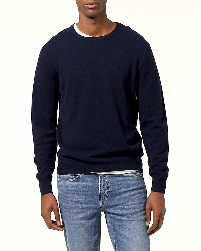 Cashmere crewneck sweater in solid