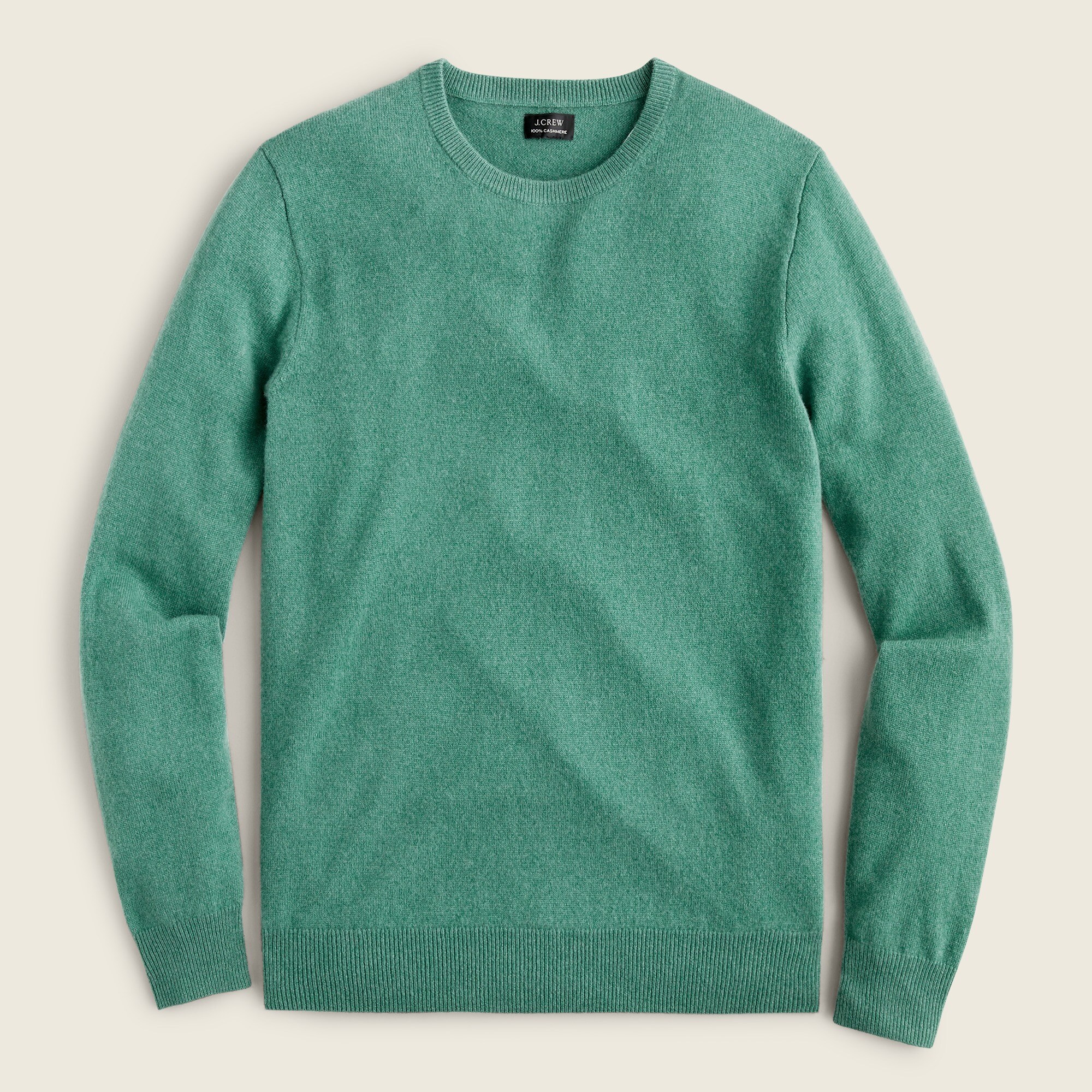 Cashmere crewneck sweater in solid