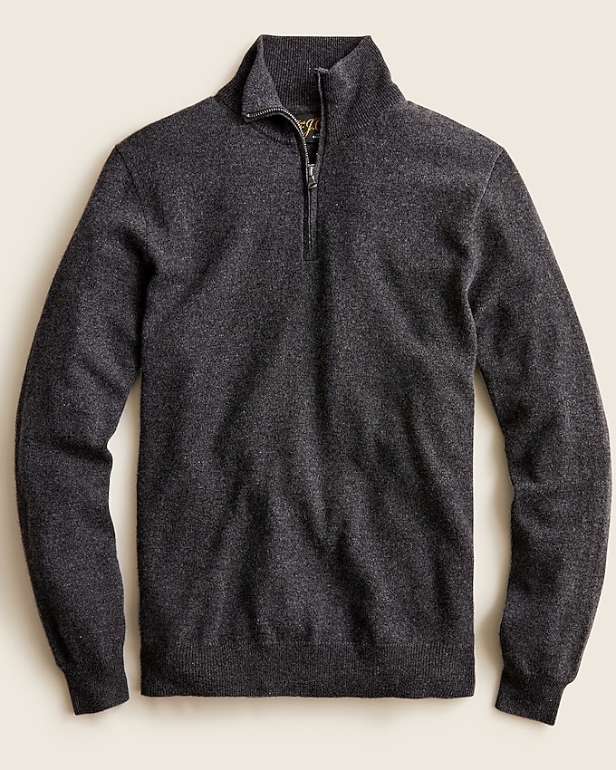 j.crew: everyday cashmere half-zip sweater for men, right side, view zoomed