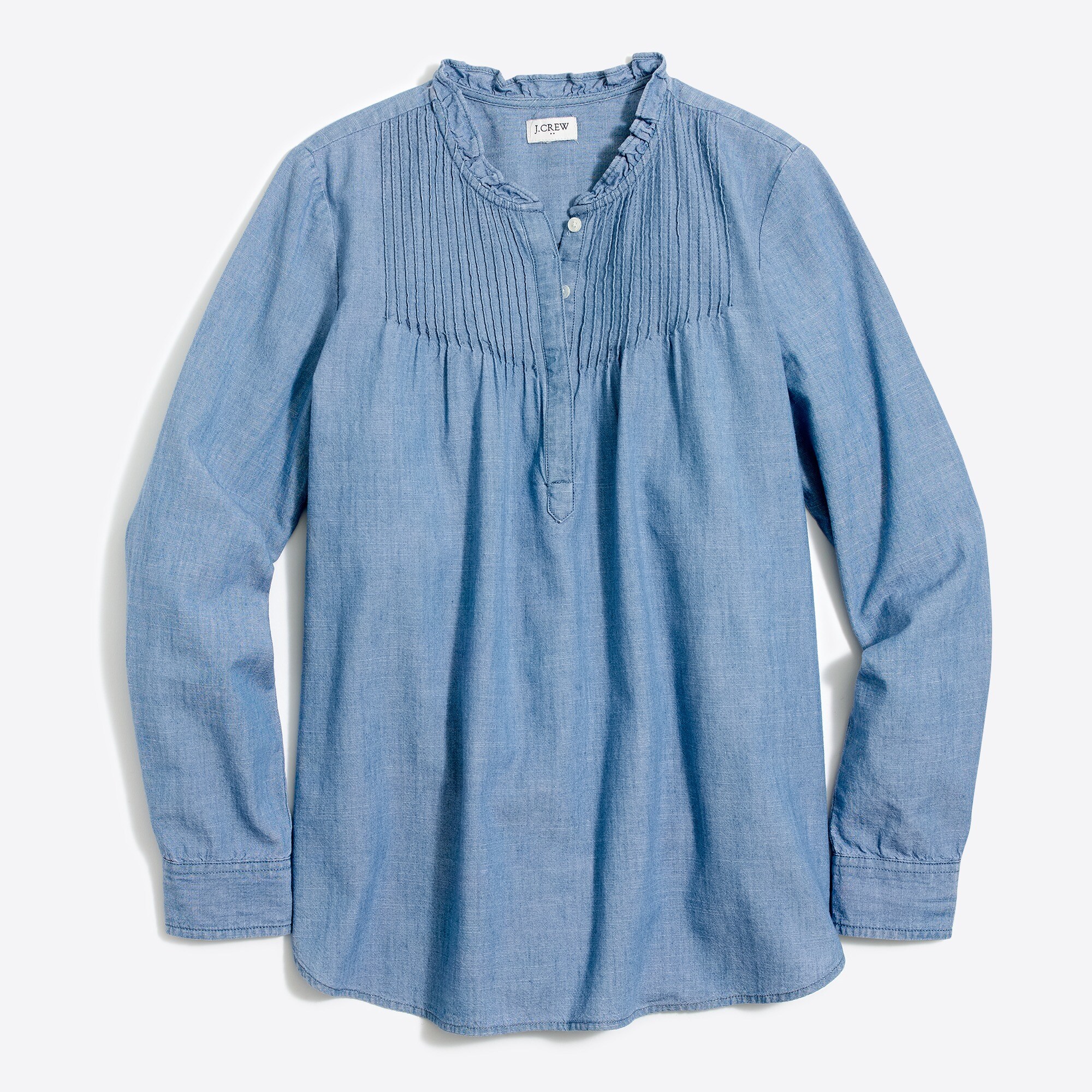 Chambray pintuck popover