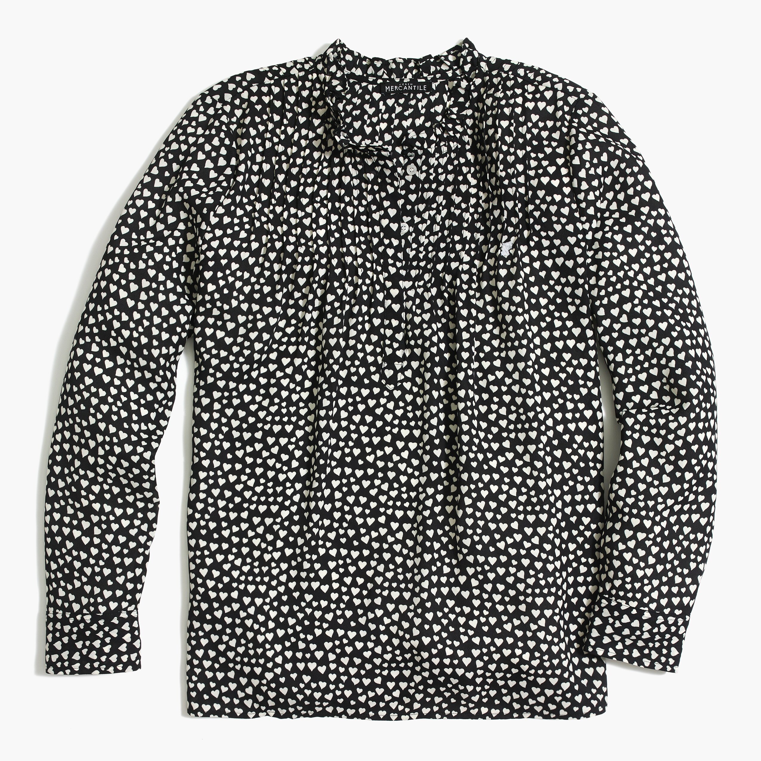 printed pintuck popover for women
