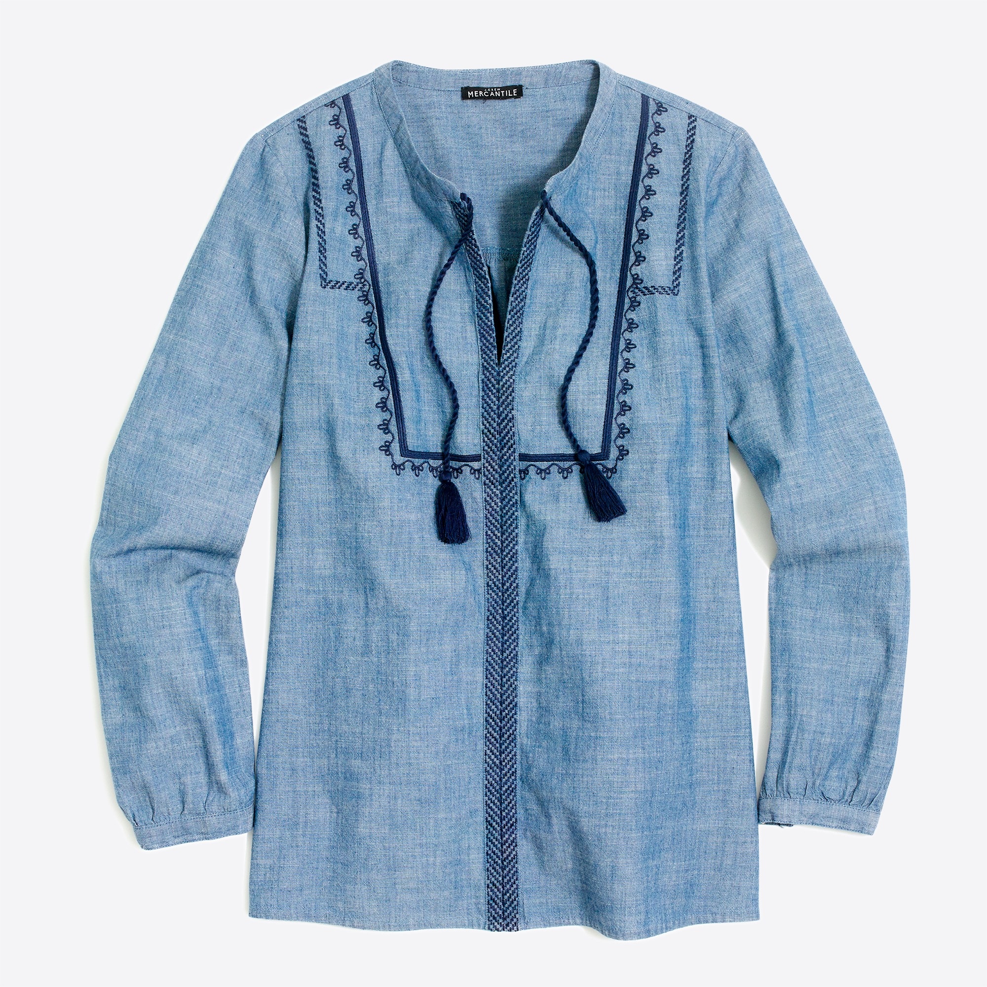 Embroidered peasant top