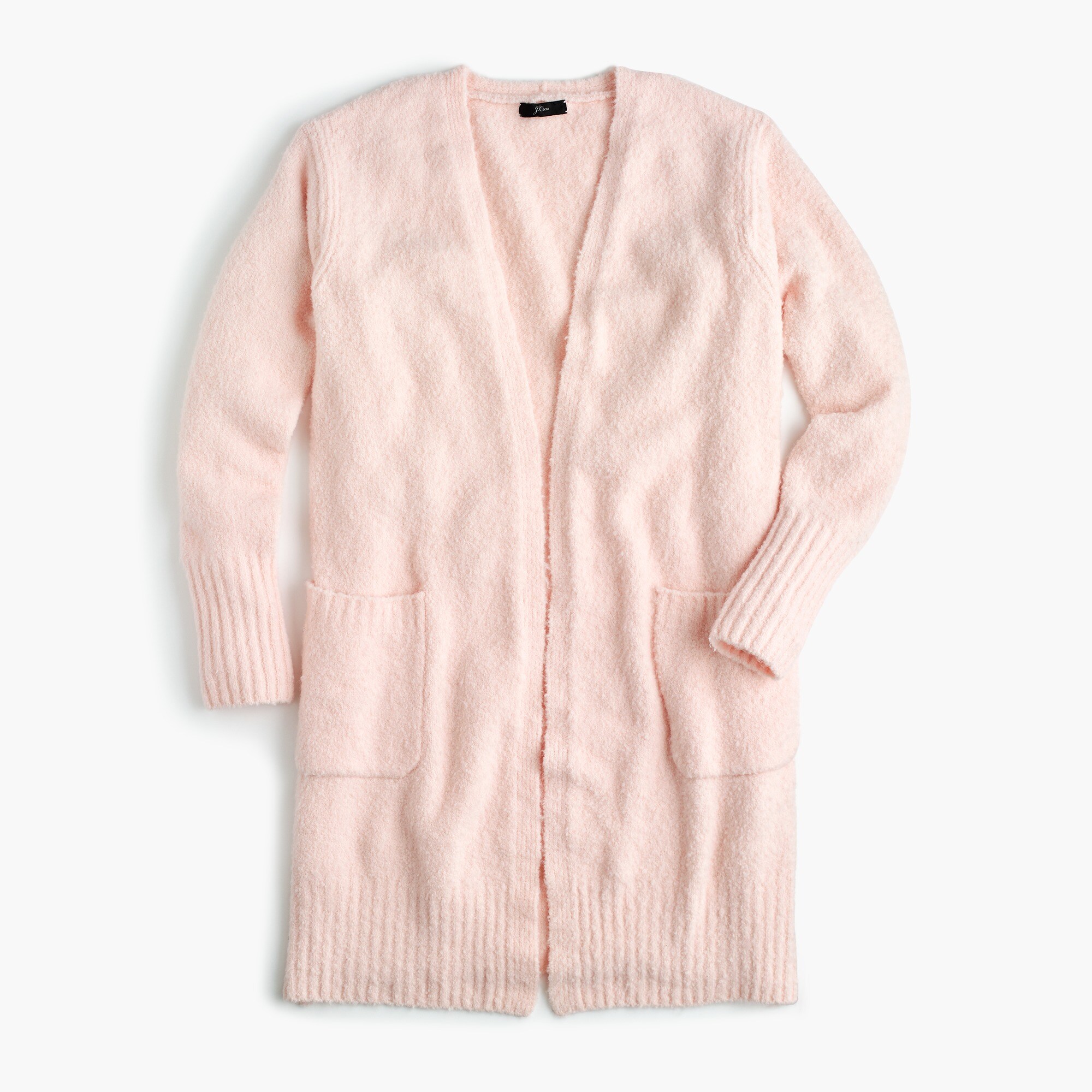boucl&eacute; long cardigan sweater : women cardigan