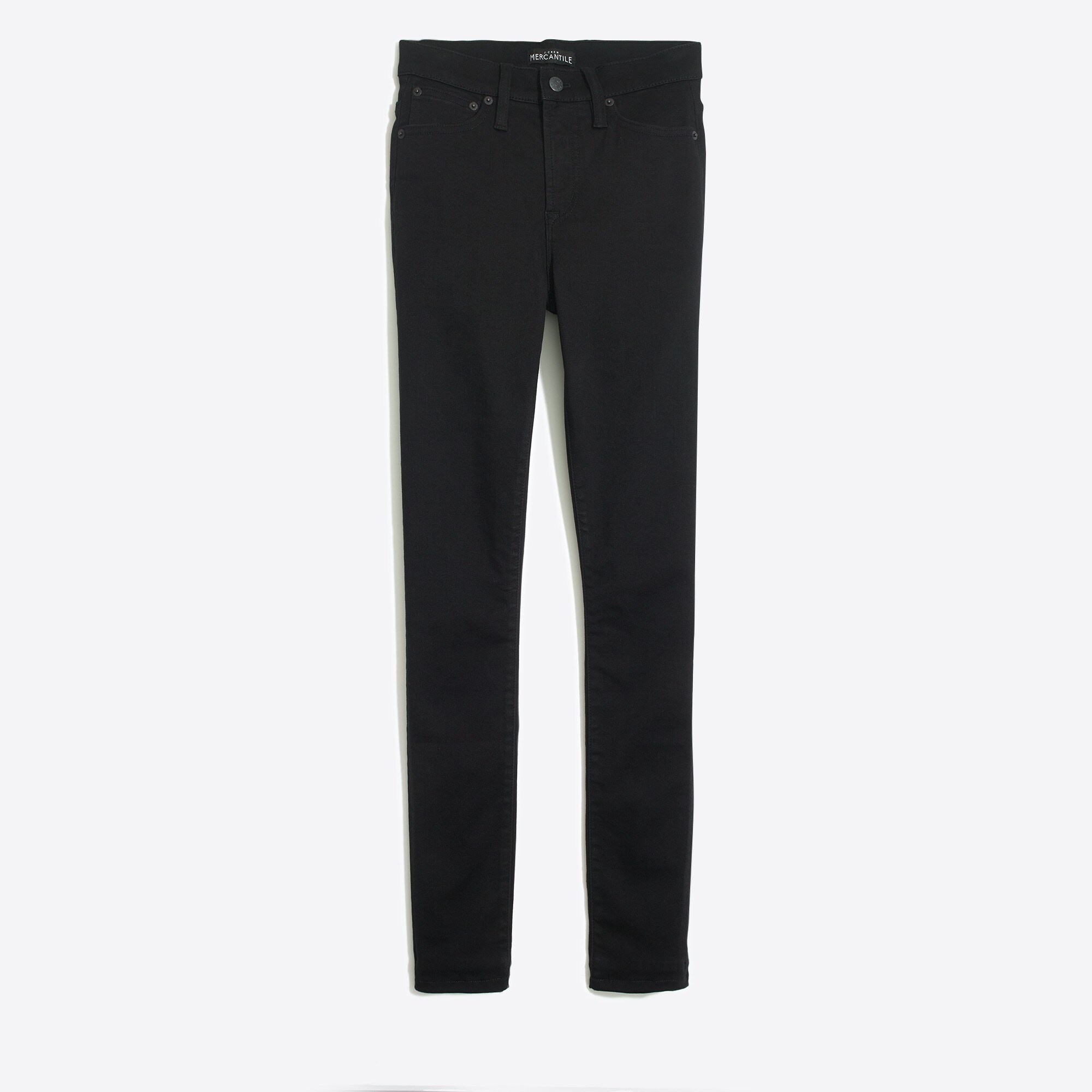 10" high-rise black skinny jean in signature stretch