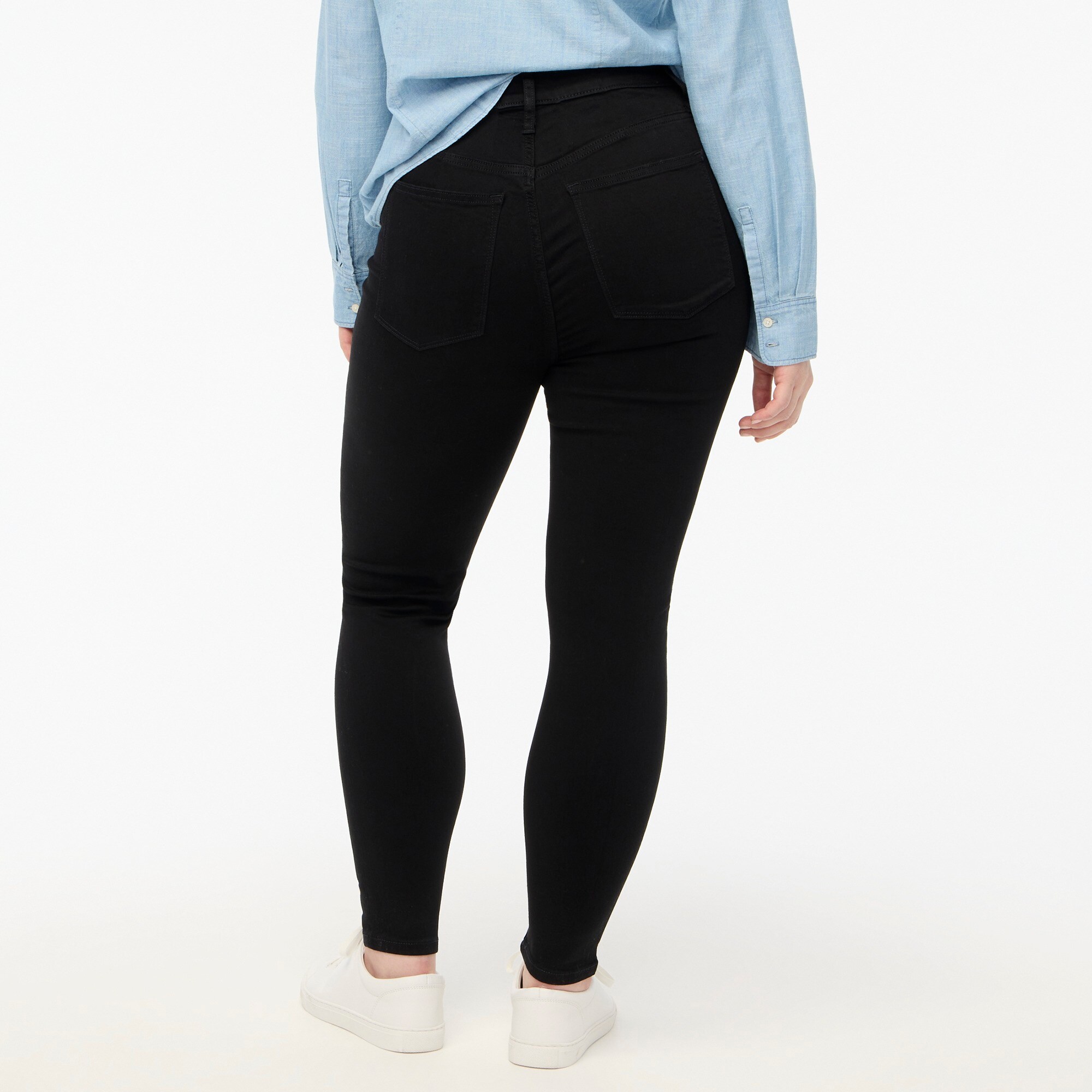 Tall 10" high-rise black skinny jean in signature stretch