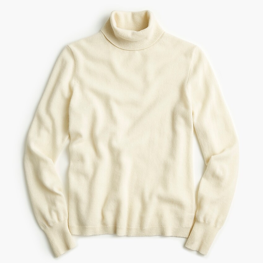 j.crew: everyday cashmere turtleneck sweater for women, right side, view zoomed