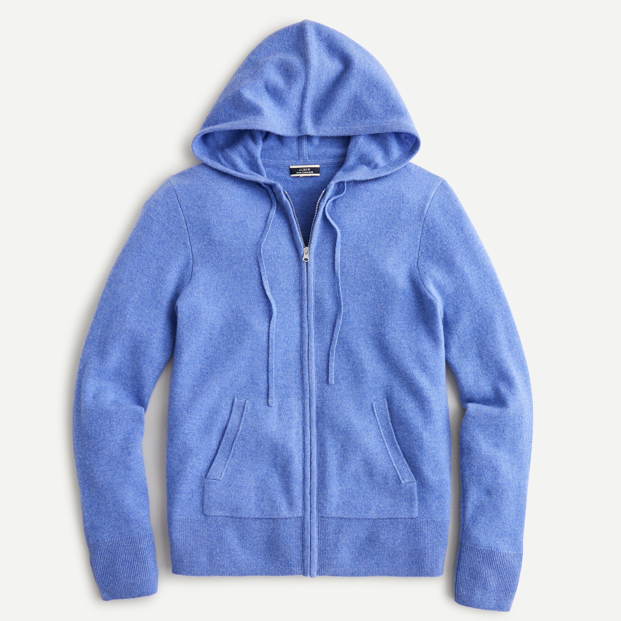 Everyday cashmere zip-front hoodie