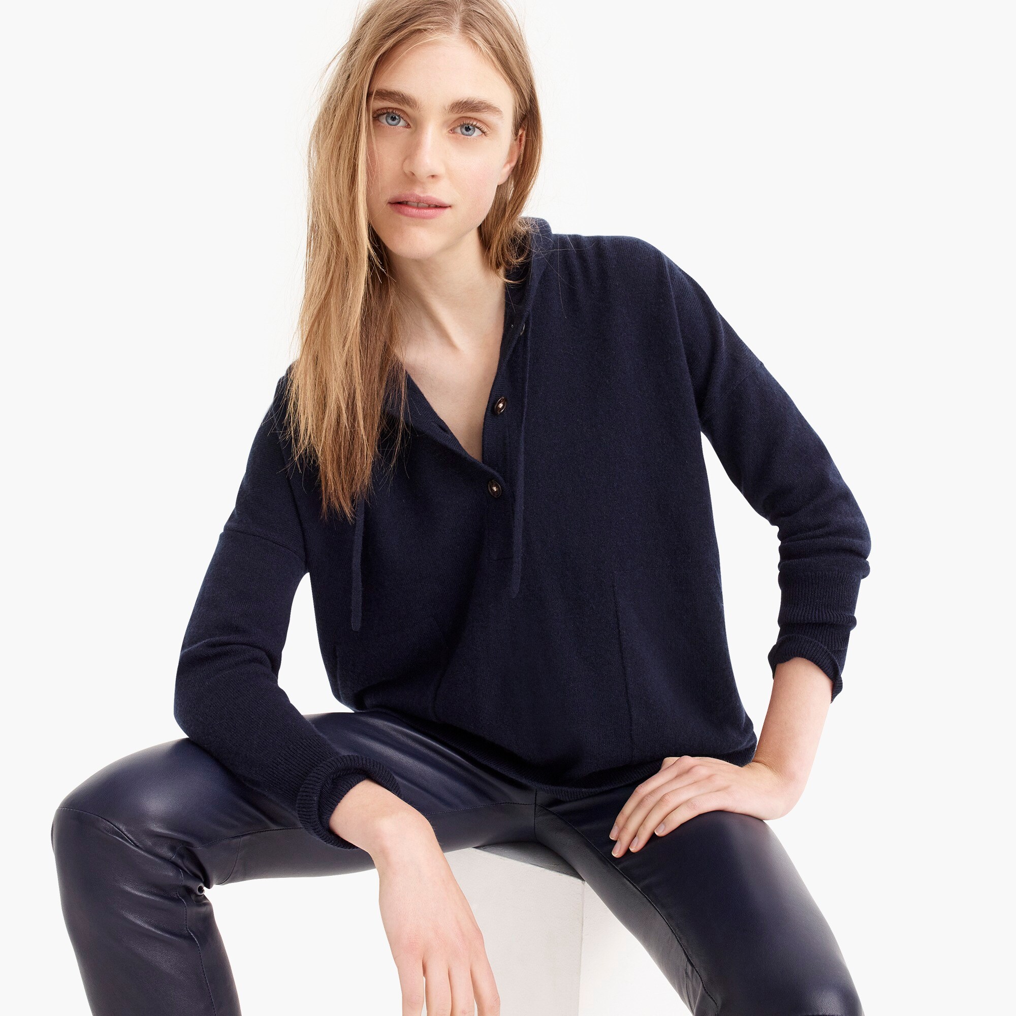 womens Everyday cashmere pullover hoodie sweater