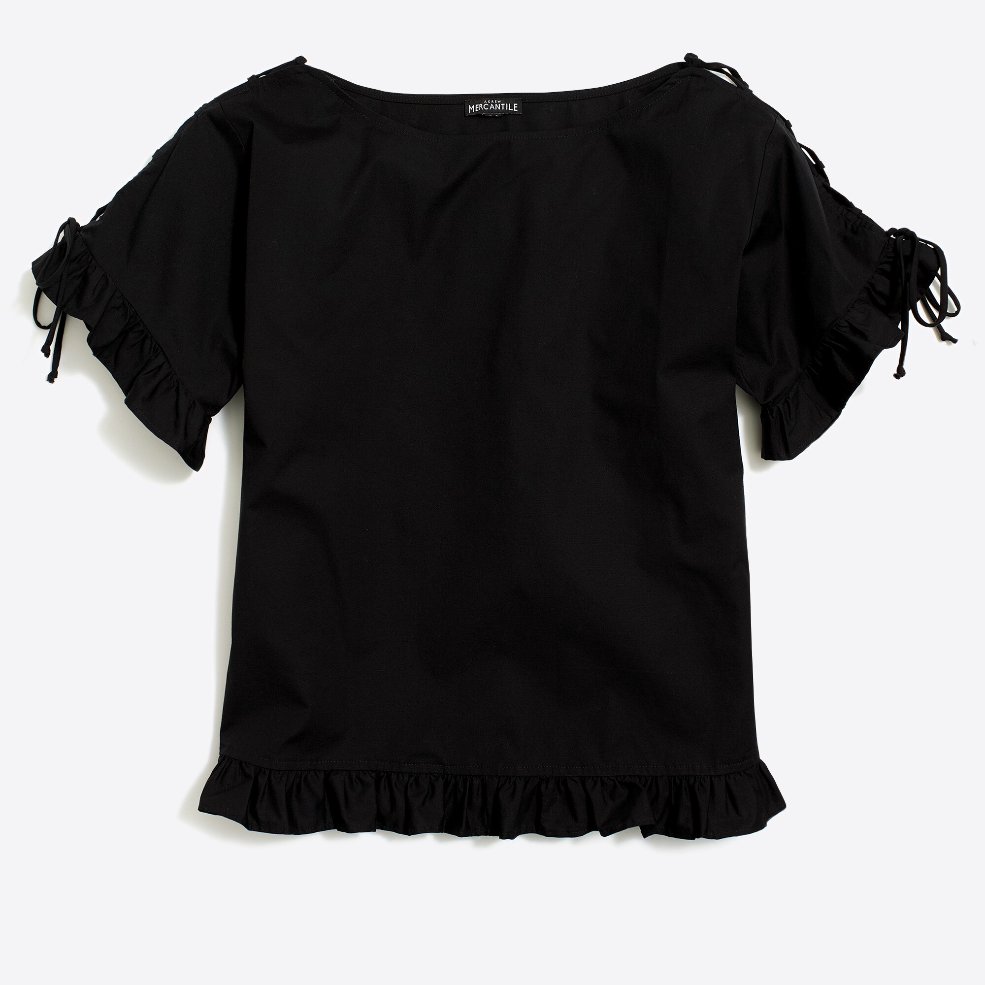 Lace-up cotton top