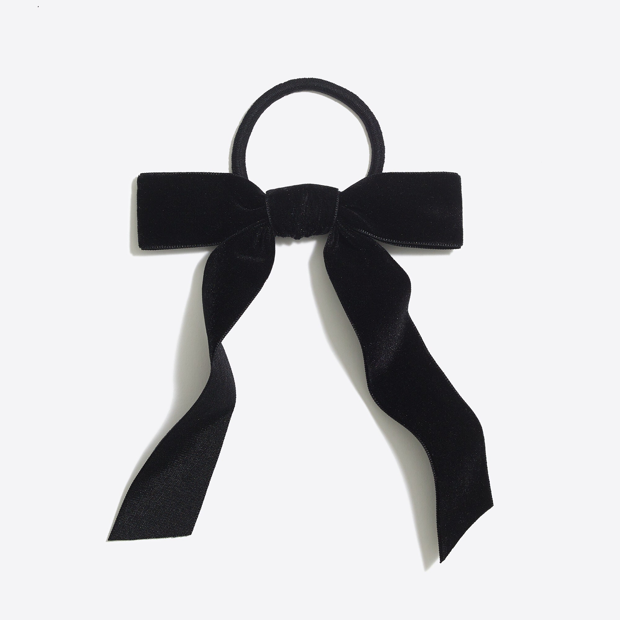 Velvet bow hair tie