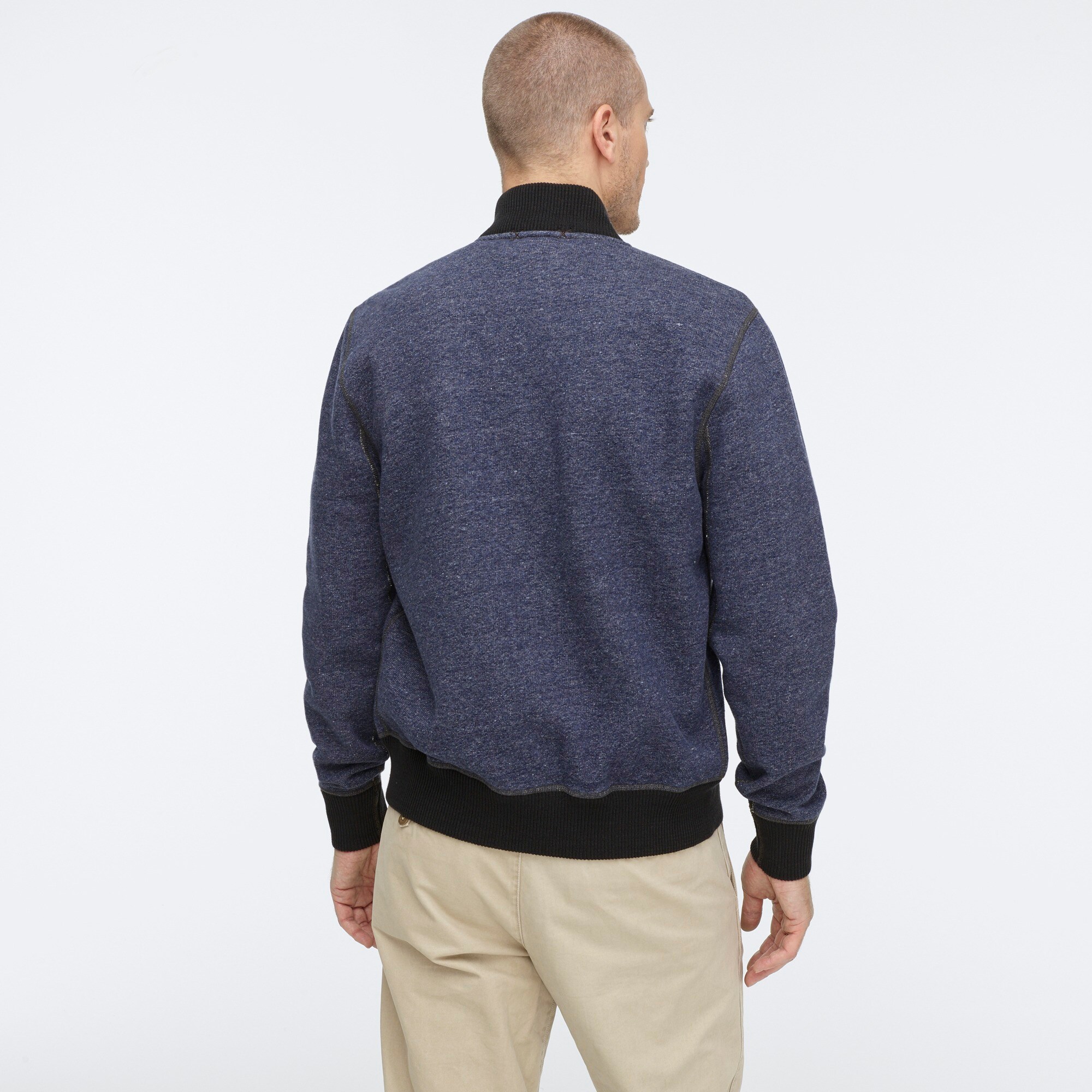 J Crew Wallace Barnes Fleece Bomber Jacket In Olive