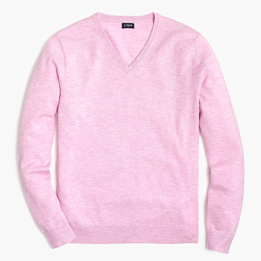 factory: v-neck sweater in perfect merino wool blend for men, right side, view zoomed