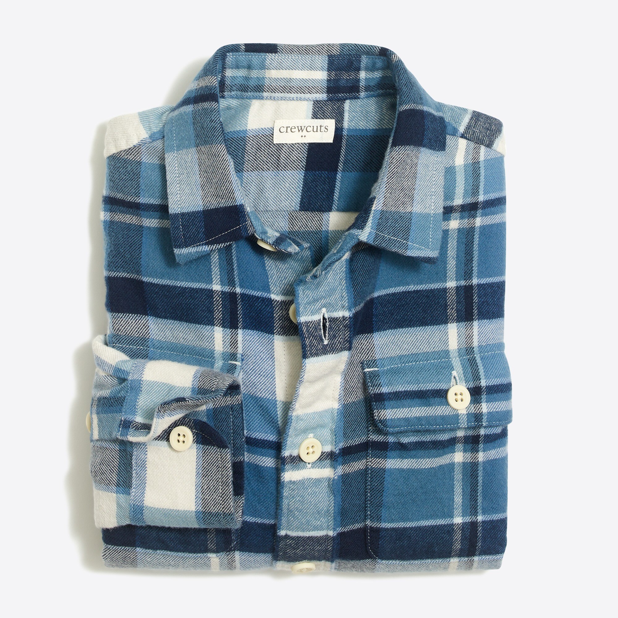 Boys' long-sleeve flannel shirt