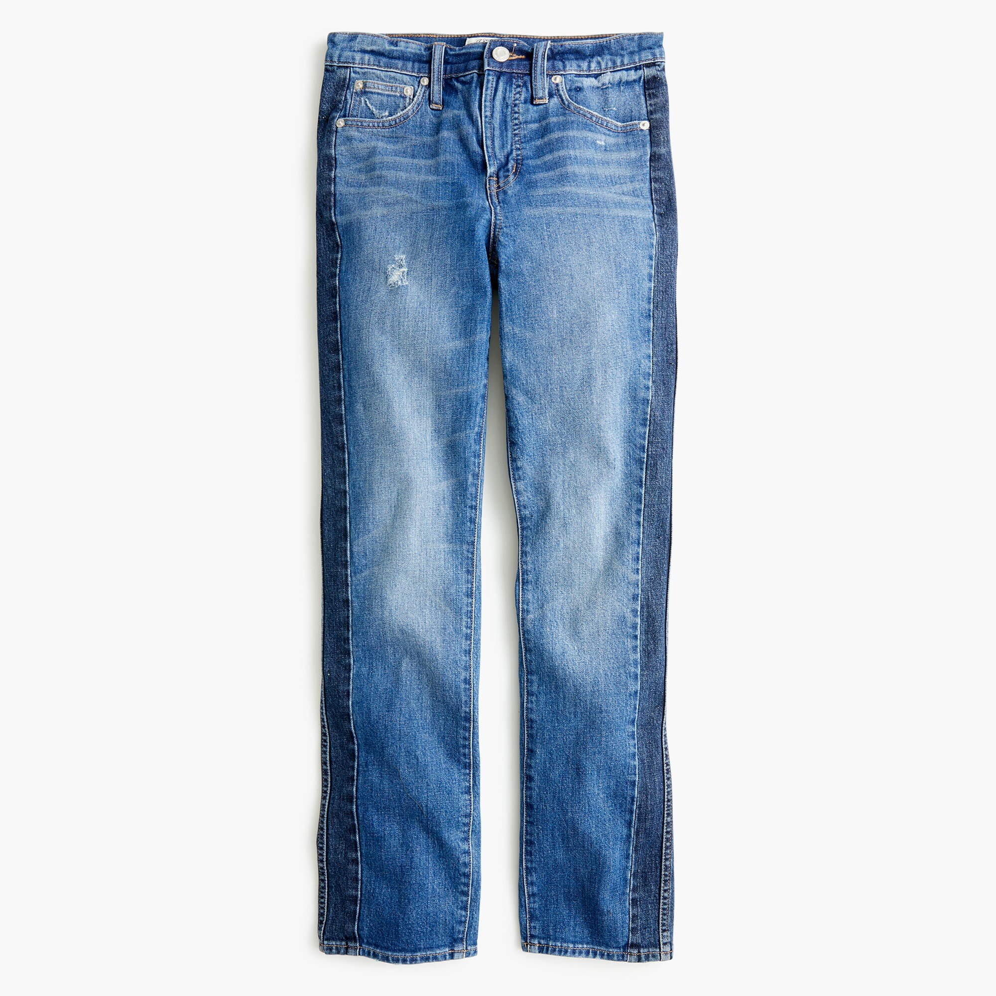 Vintage straight jean in two-tone denim