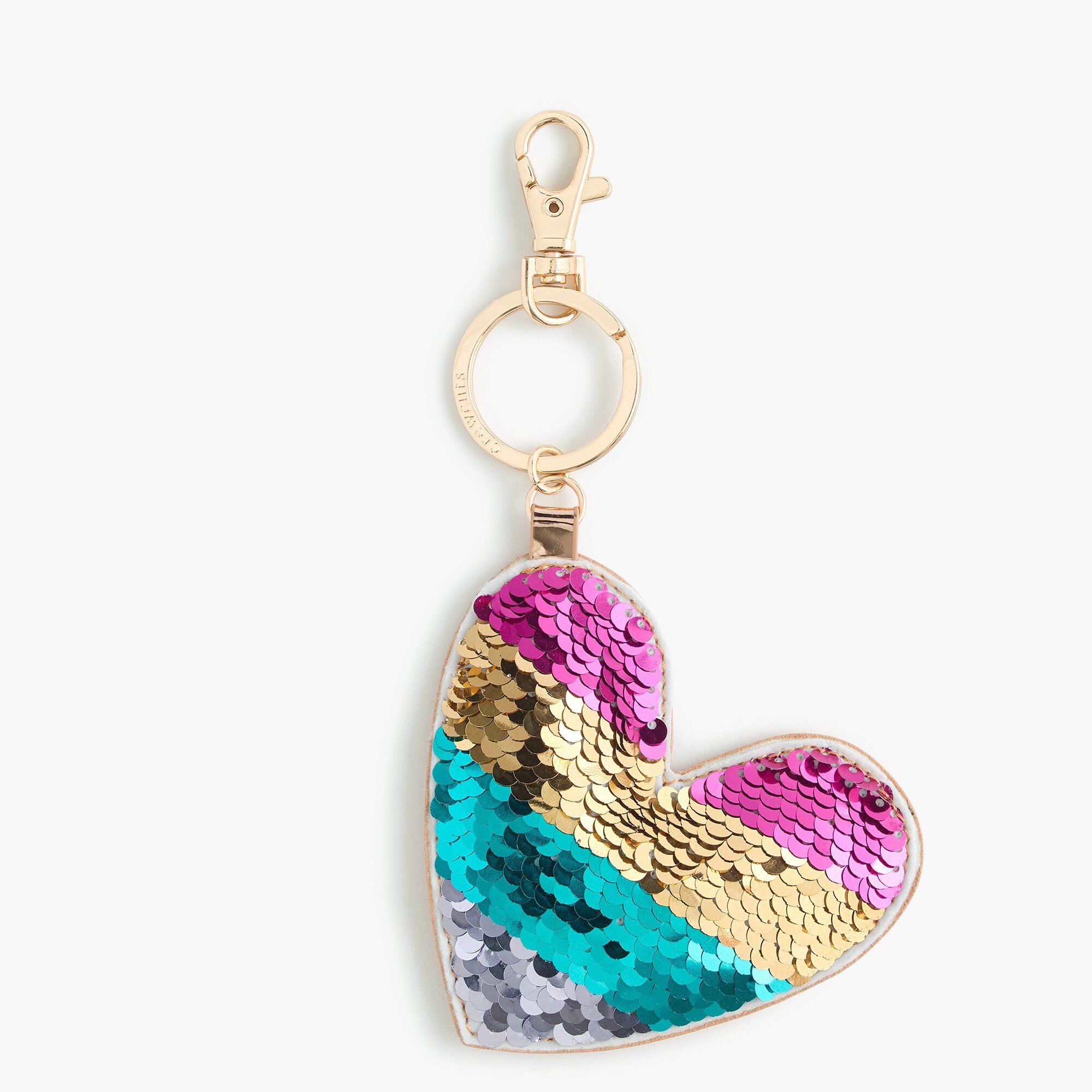 Girls' ReversibleSequin Heart Keychain Girls' Accessories J.Crew