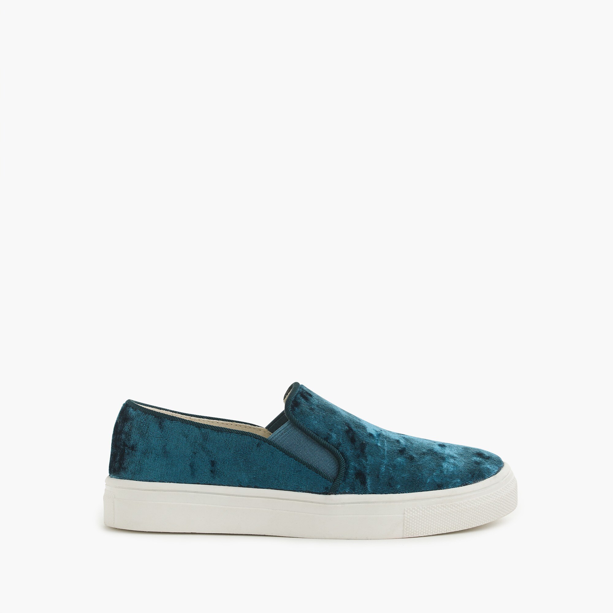 velvet slip on sneakers