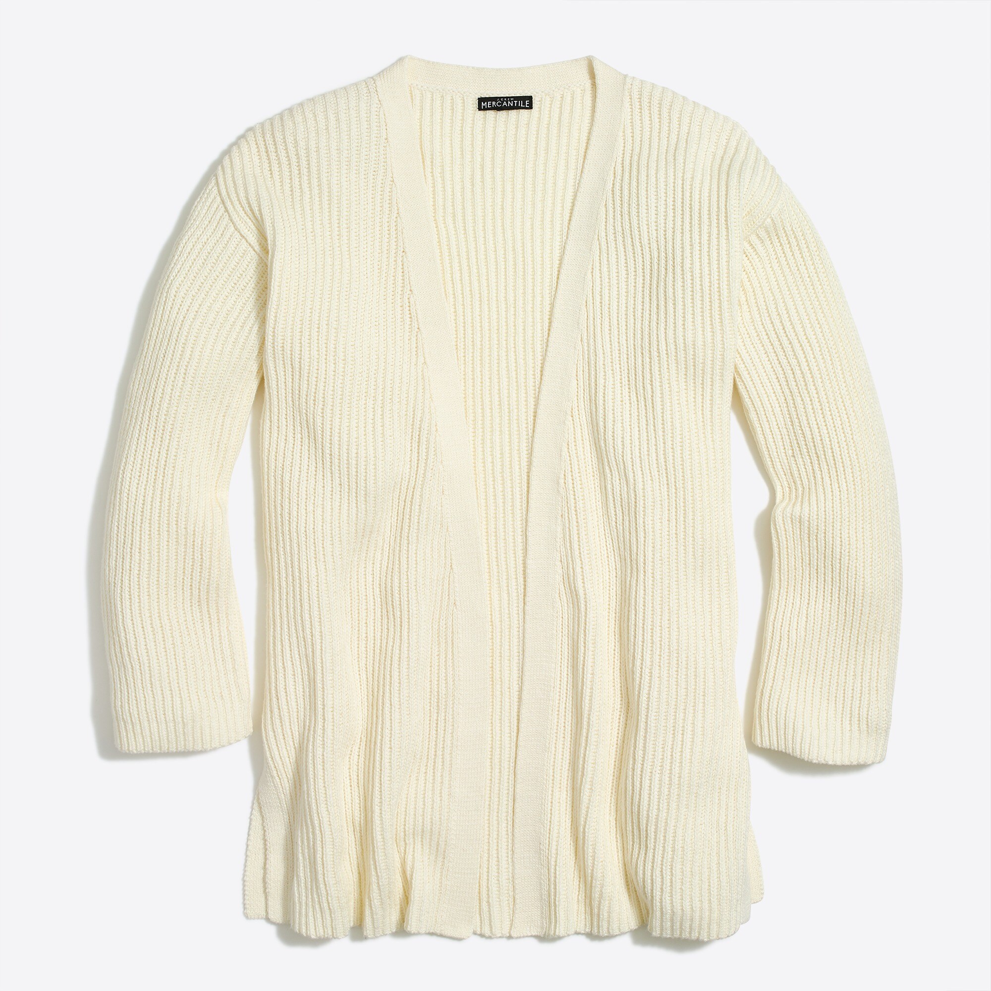 cotton open-front sweater for women