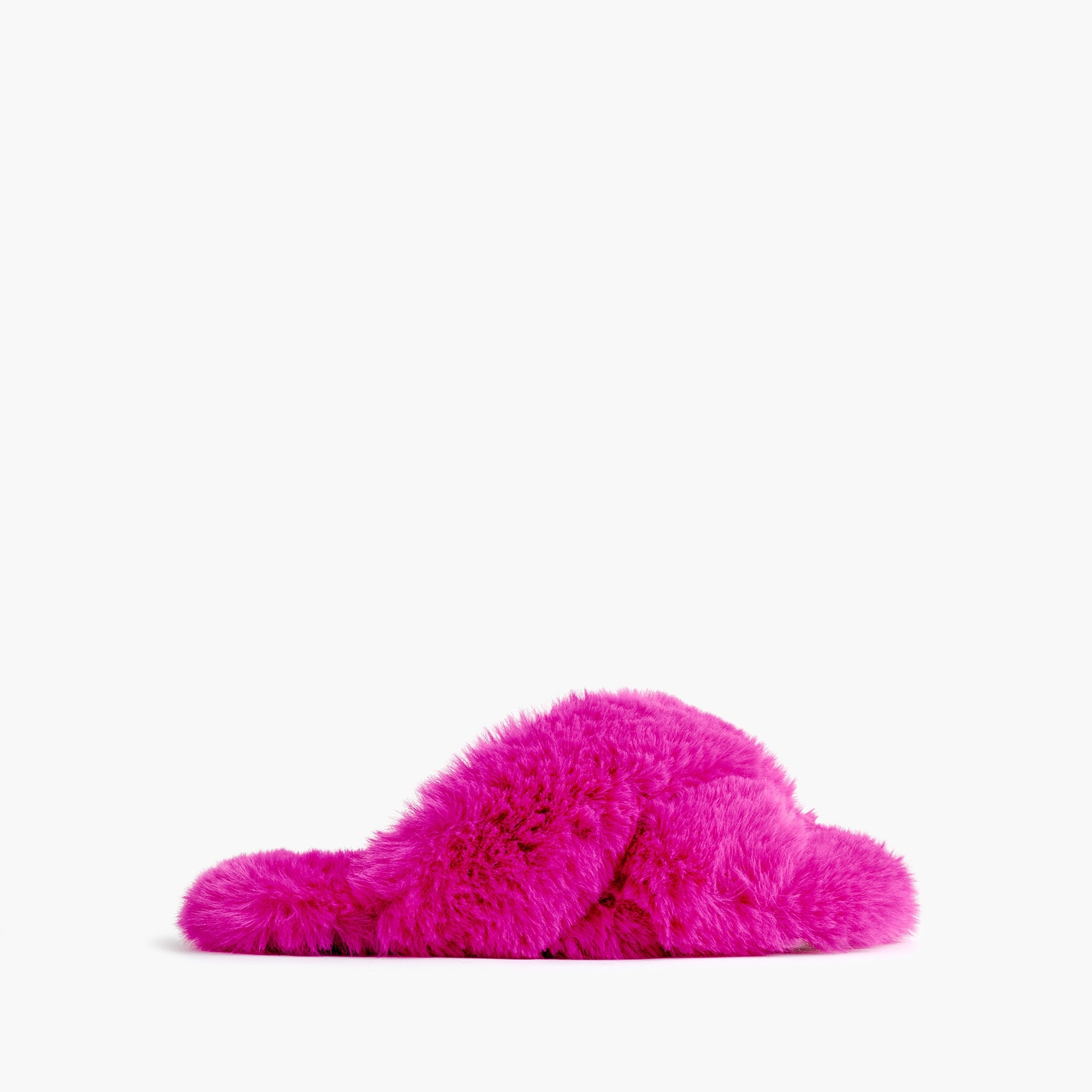 faux fur slippers