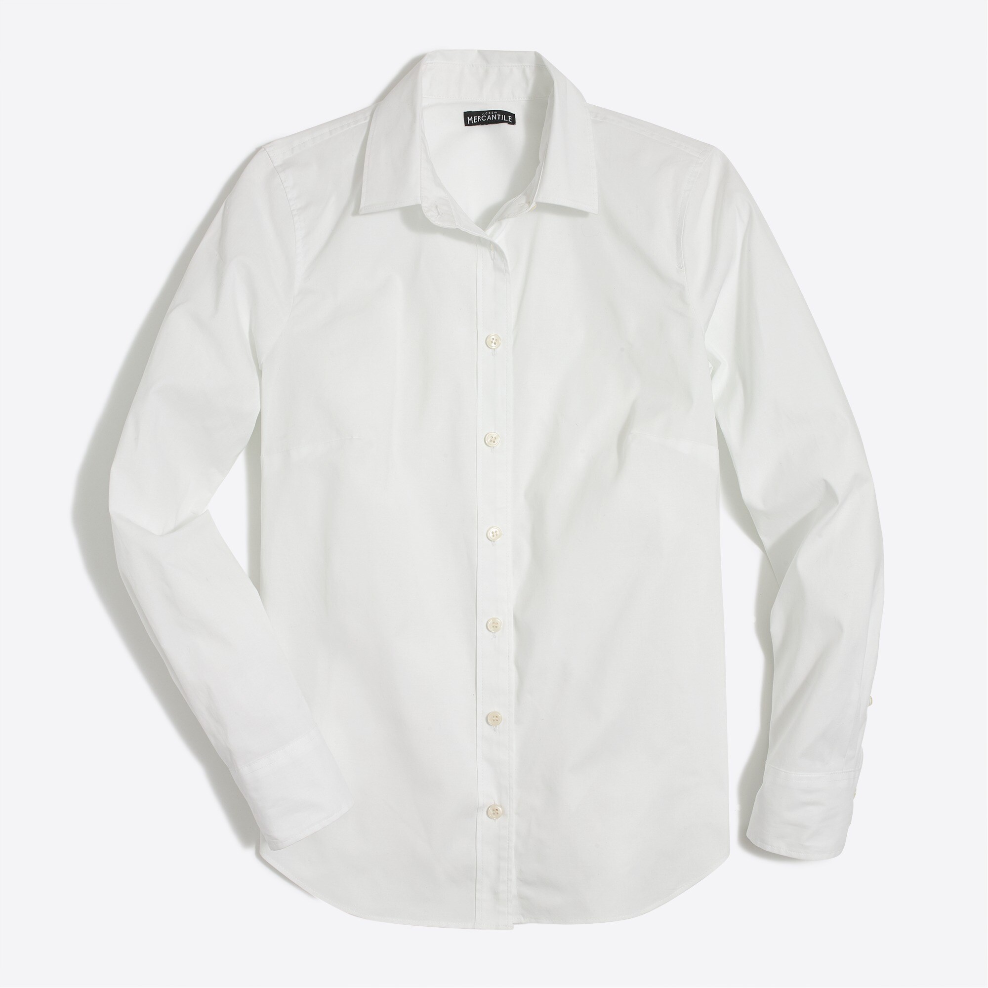 classic button-up shirt in stretch cotton for women