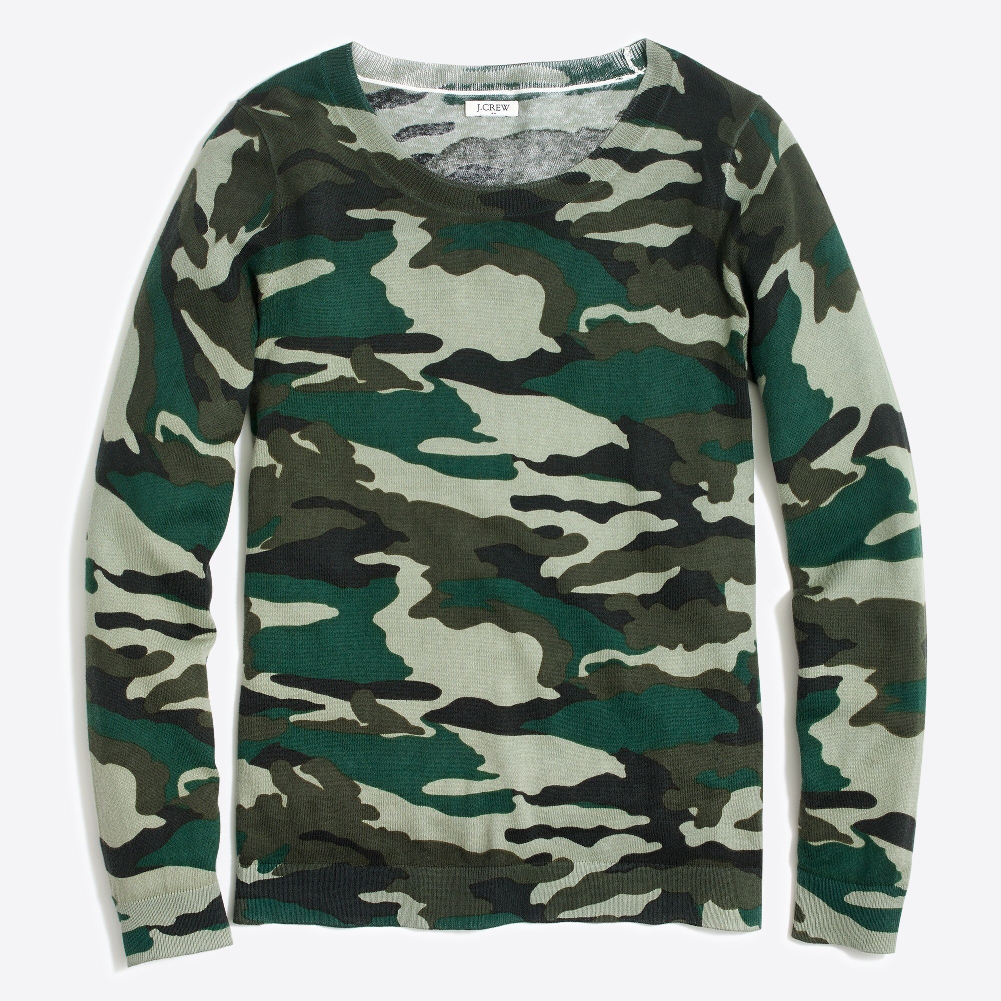 camouflage teddie sweater for women