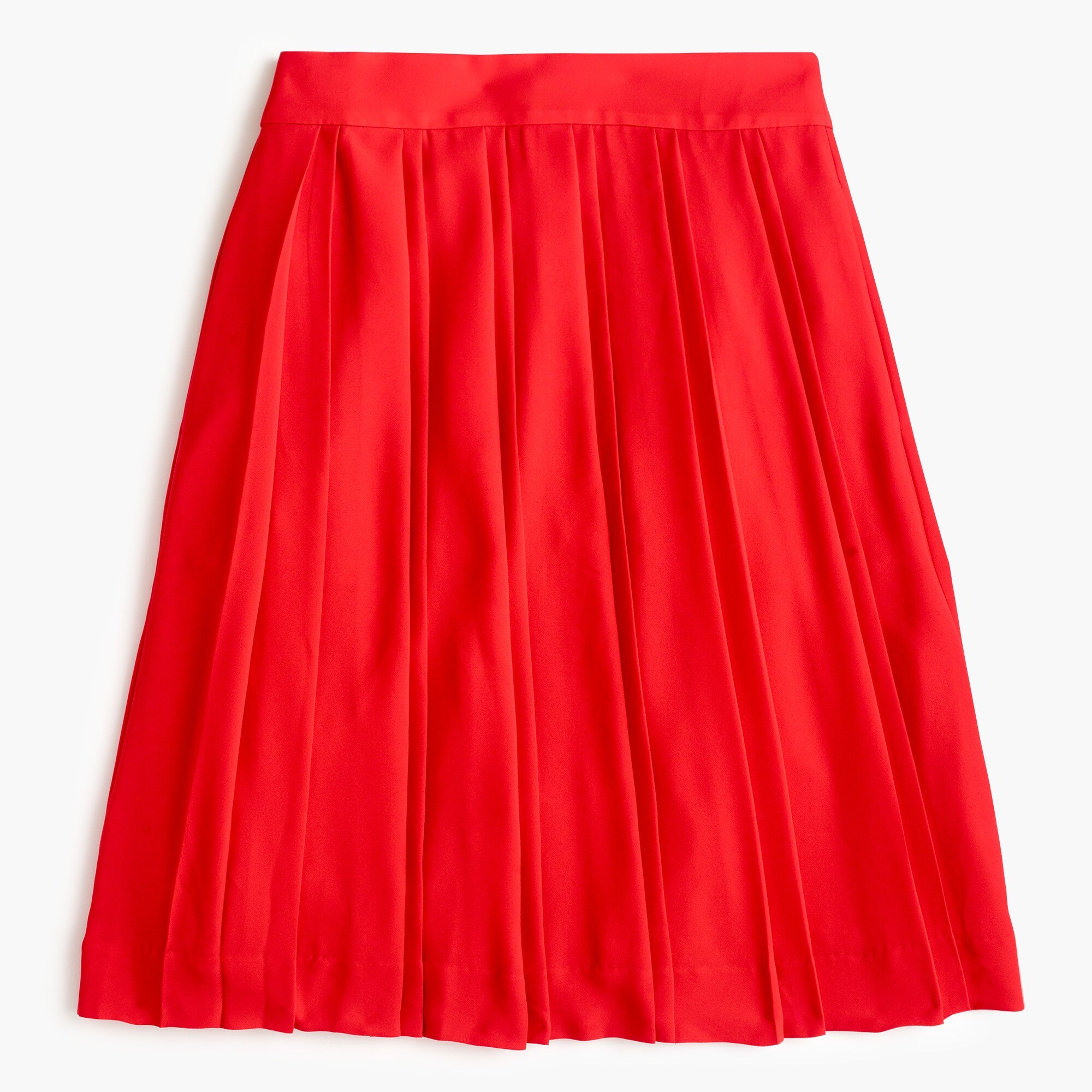 Double-pleated midi skirt