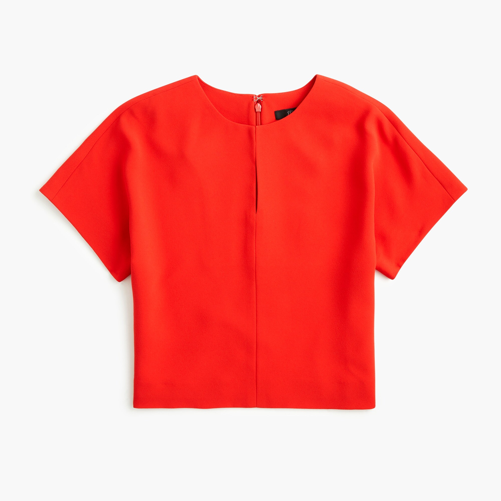 J.Crew: Collection Cropped Short-sleeve Shirt In Stripe With Pearl Details  For Women