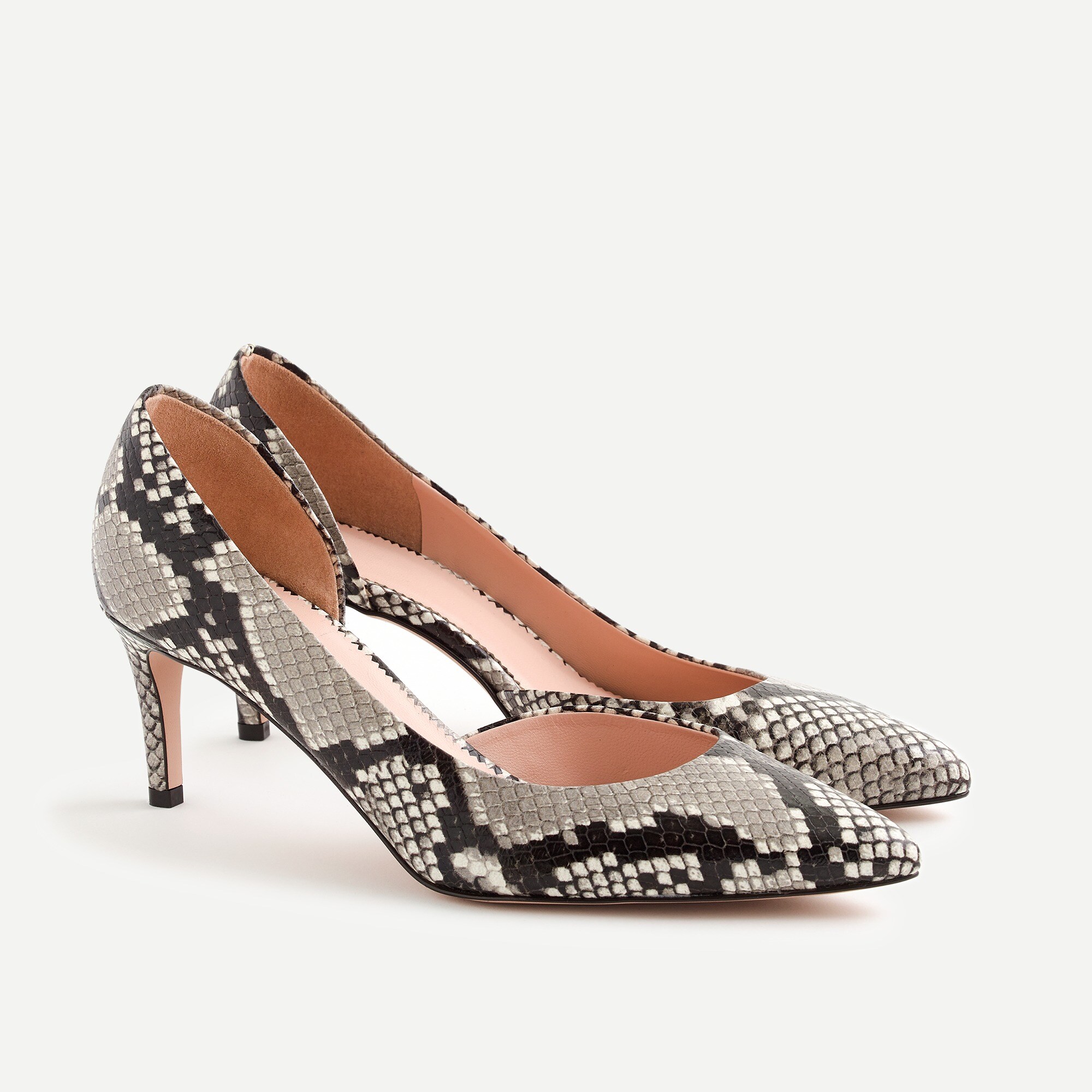 Lucie pumps in snake-embossed leather