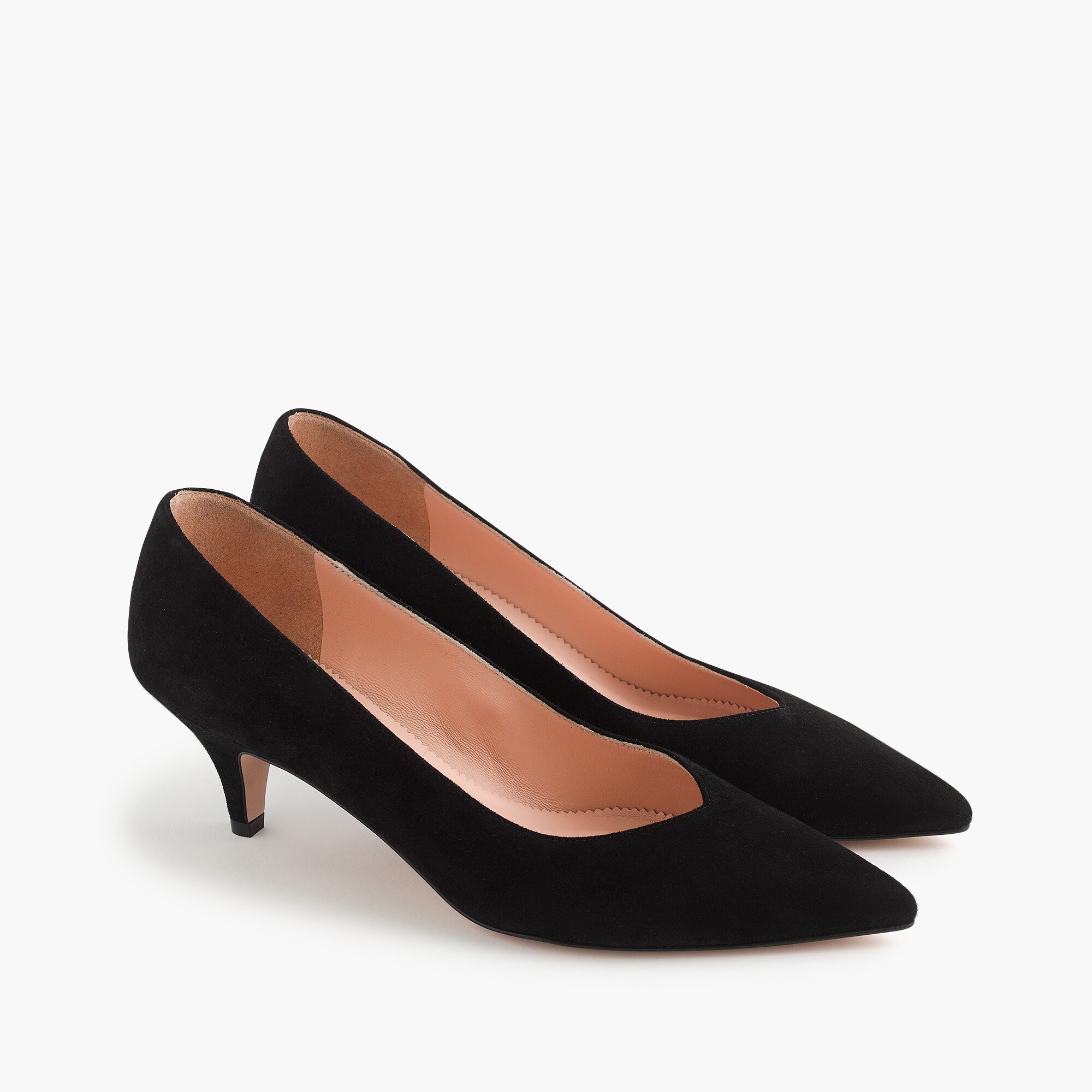 Dulci V-cut kitten heels in suede