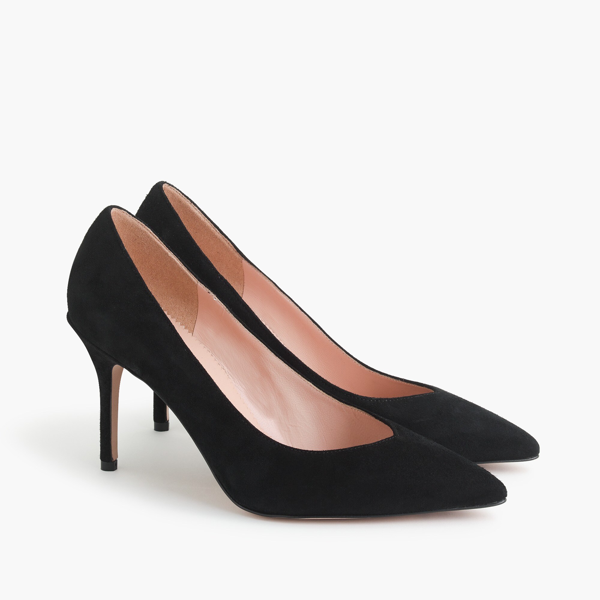 Suede V-cut pumps