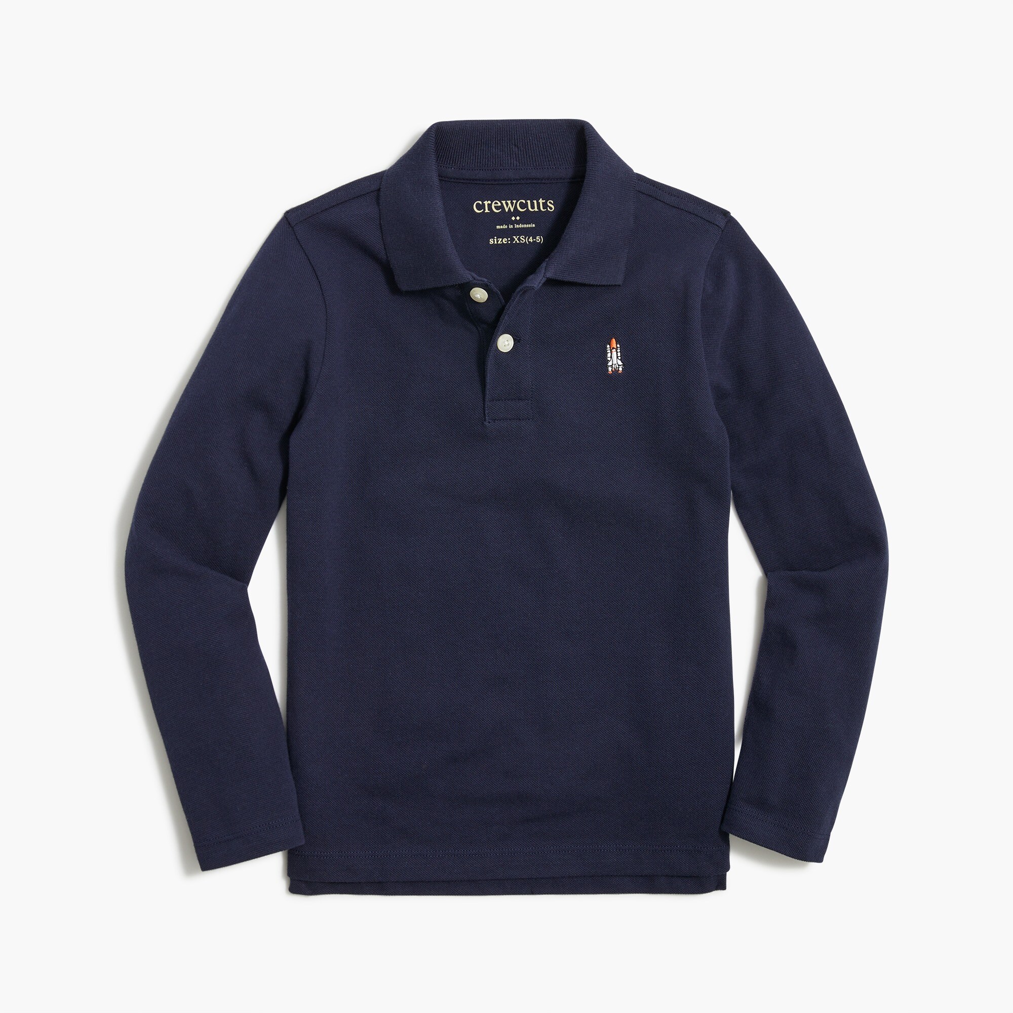 boys' long-sleeve critter piqué polo for boys