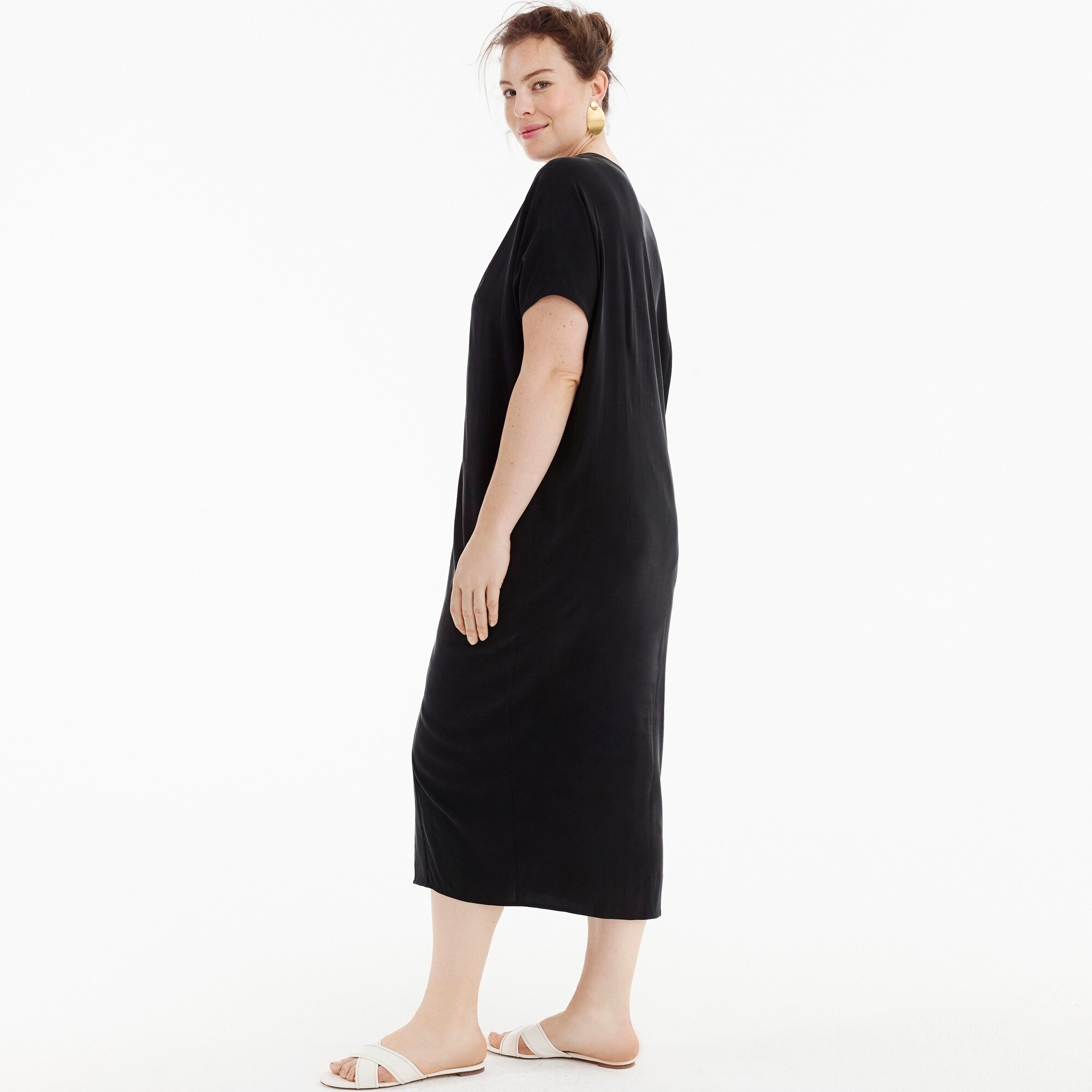 j crew cupro tunic dress