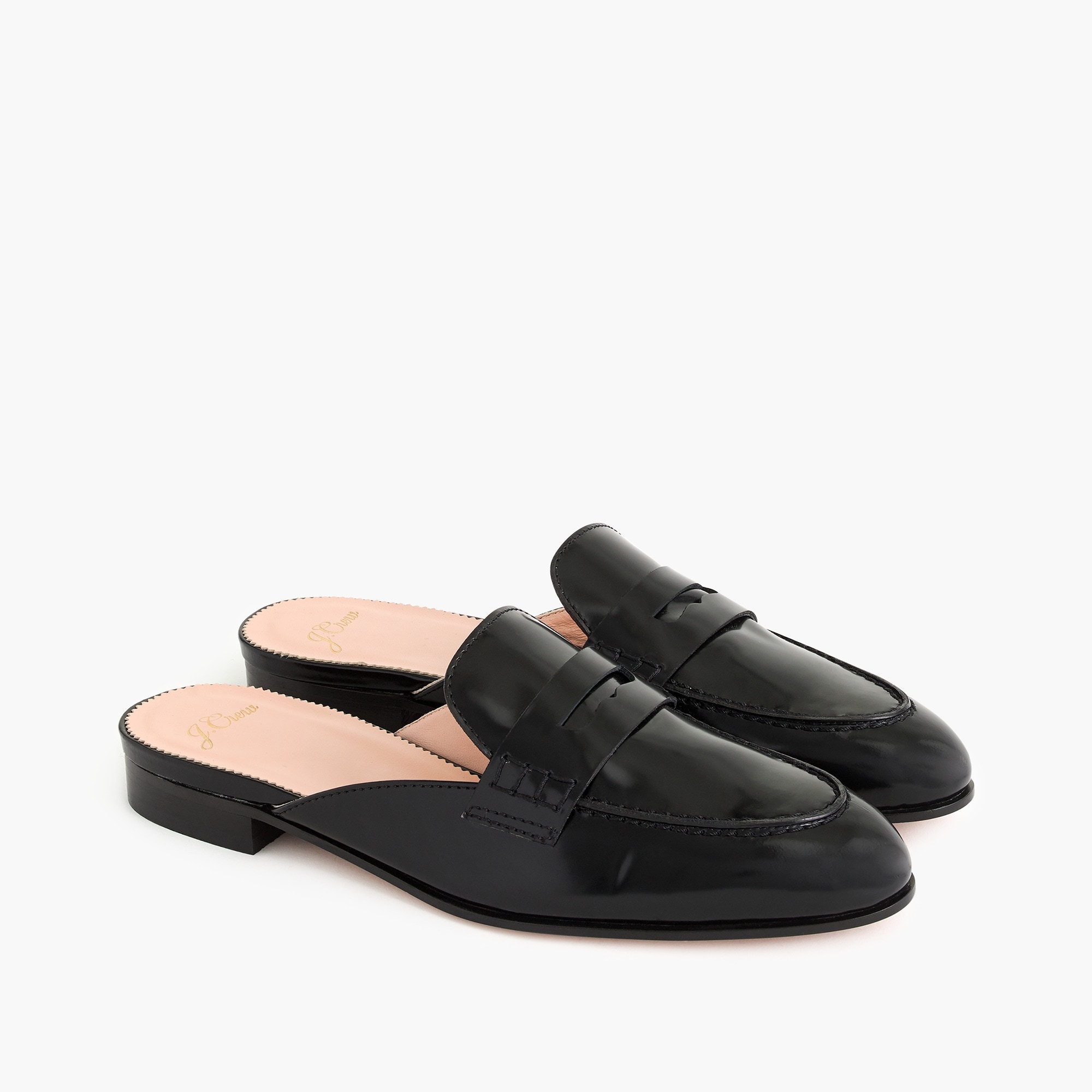 patent penny loafers womens