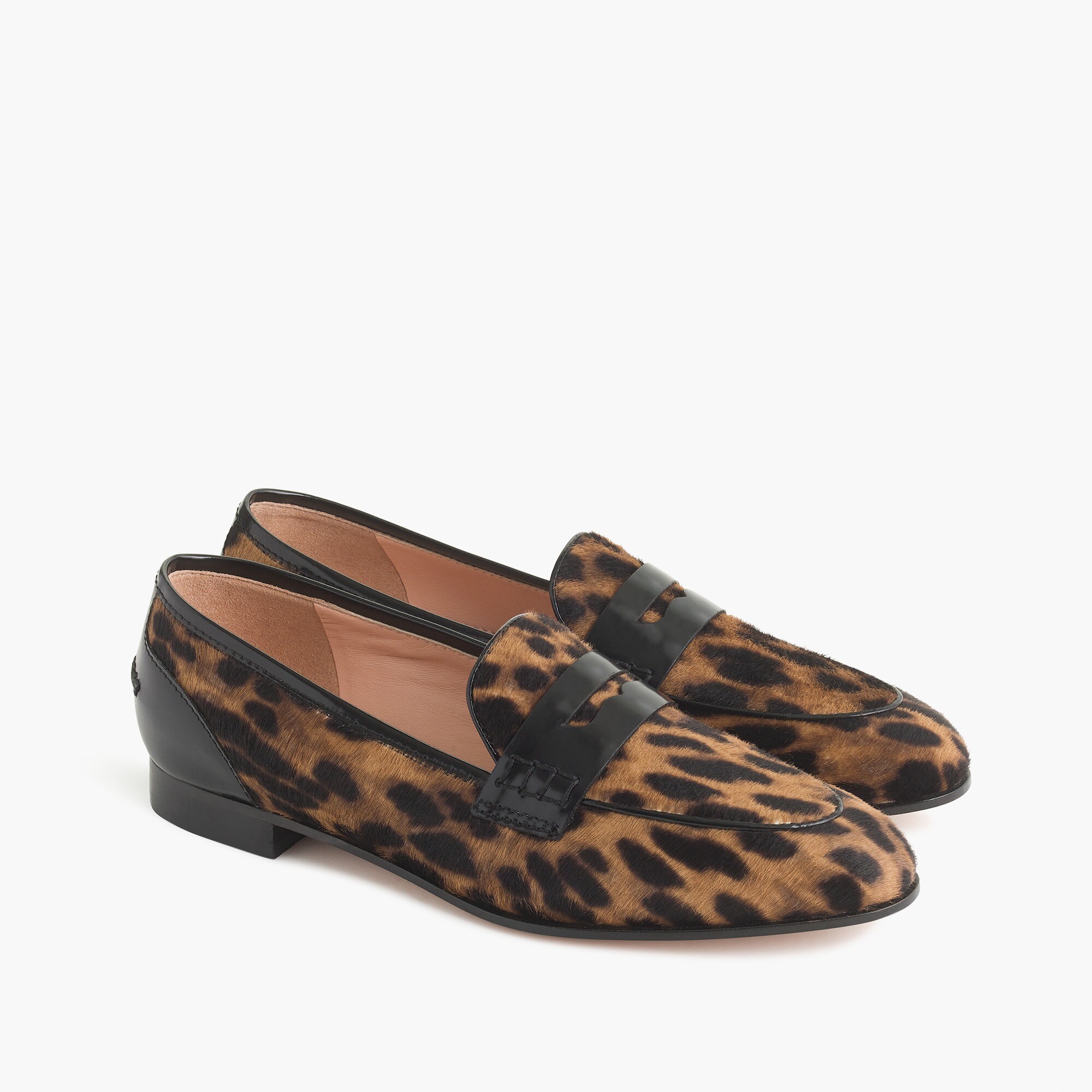 Academy penny loafers in leopard calf hair