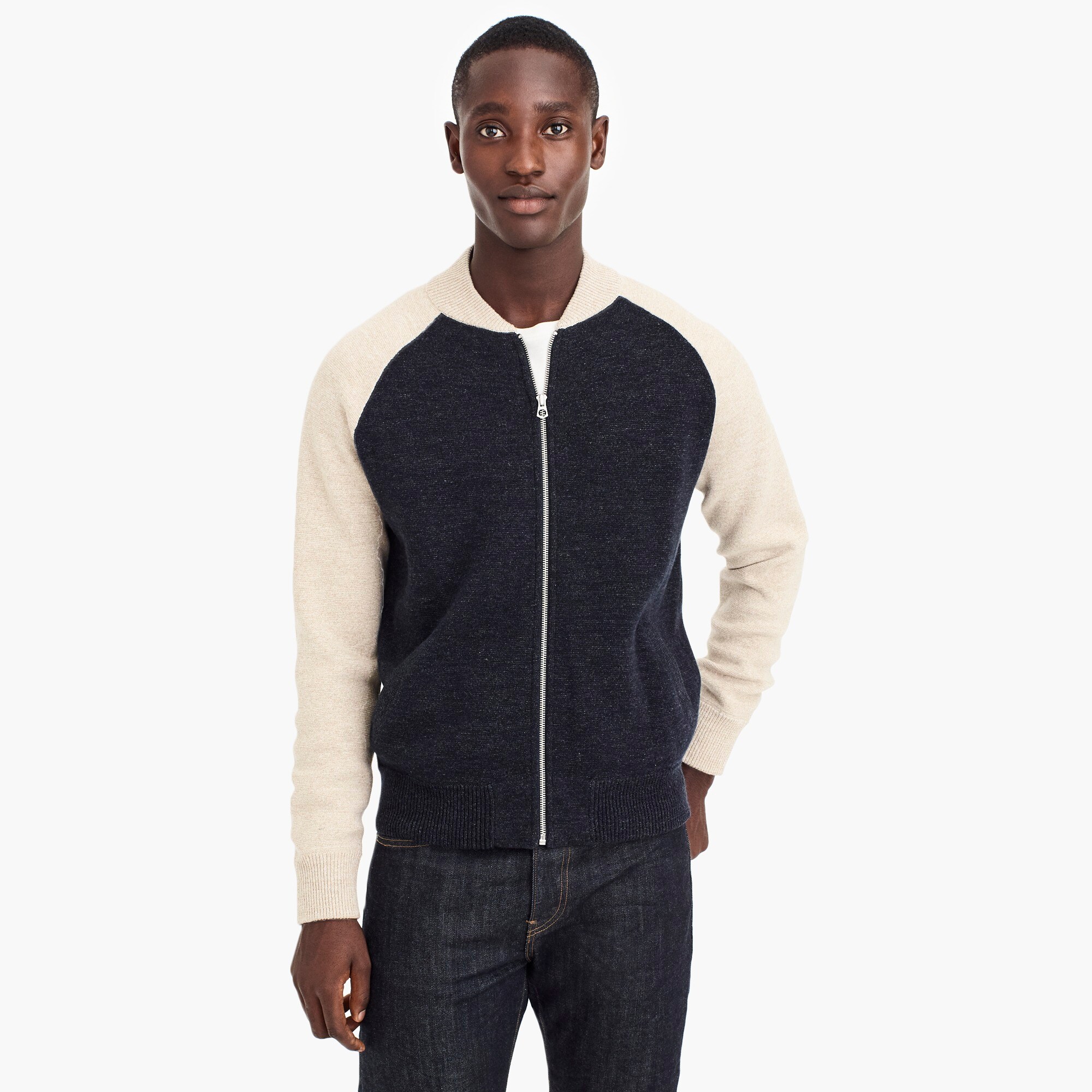 Cotton Wool Two Tone Varsity Jacket Sportspyder