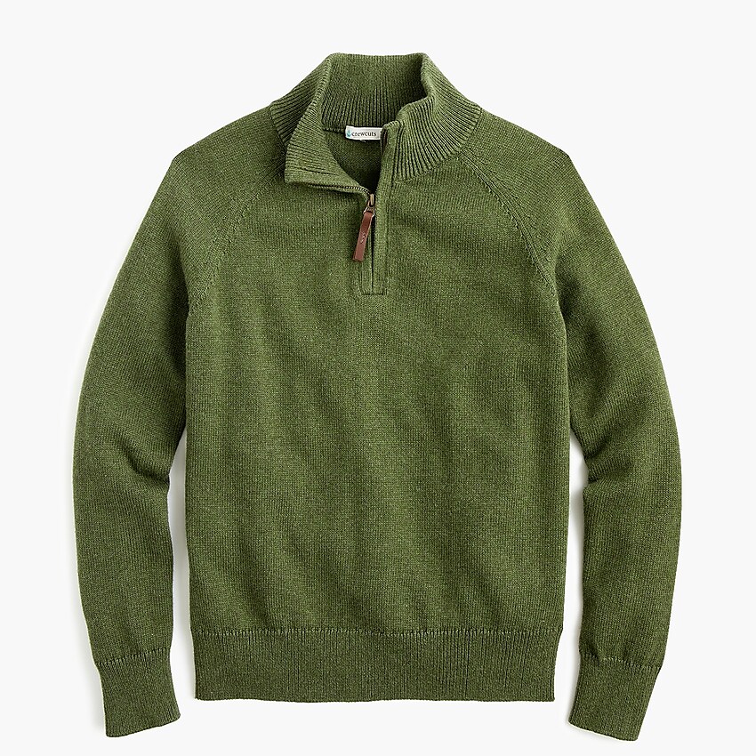 J.Crew: Boys' Cotton-cashmere Half-zip Sweater For Boys