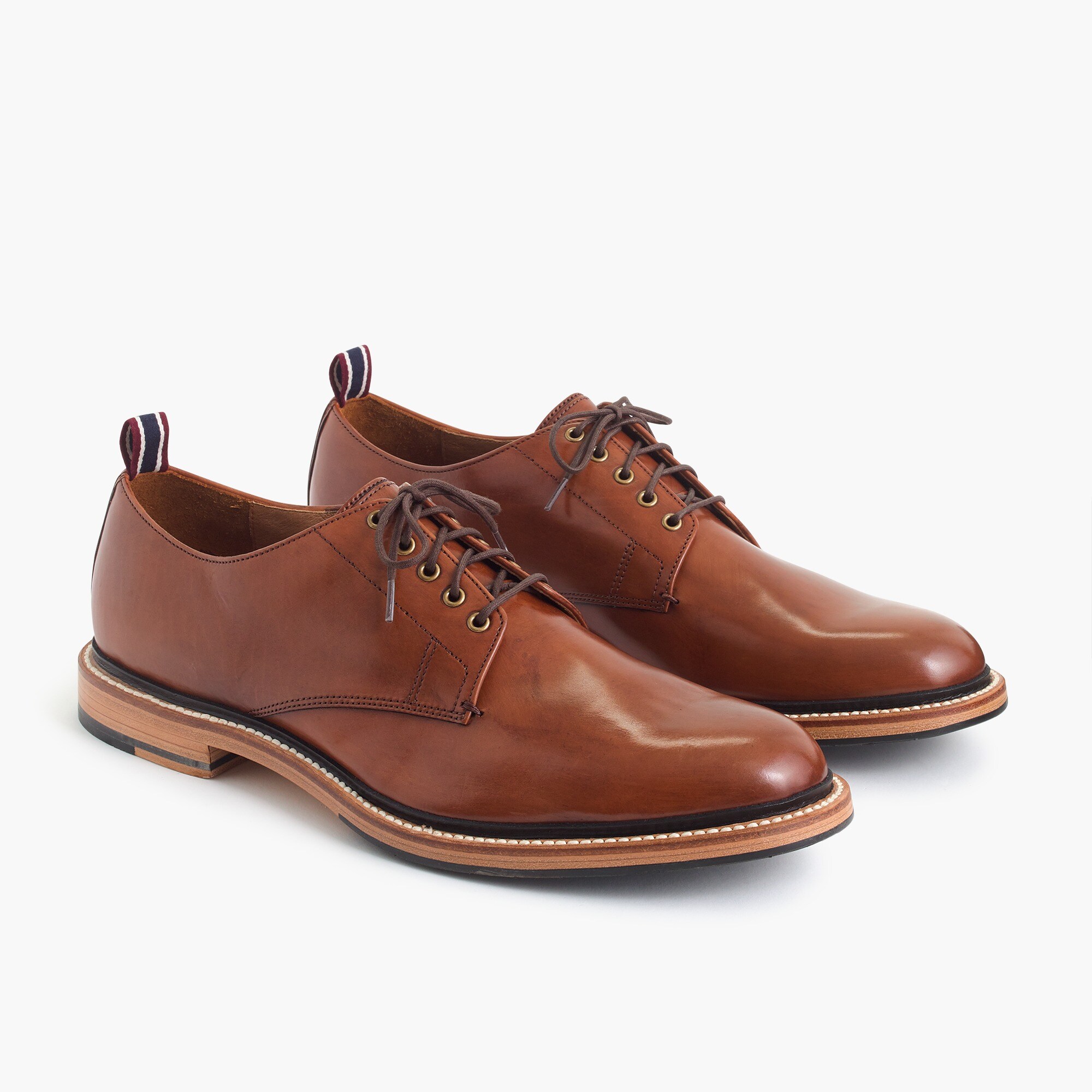 J.Crew Oar Stripe Italian Leather Derbys For Men
