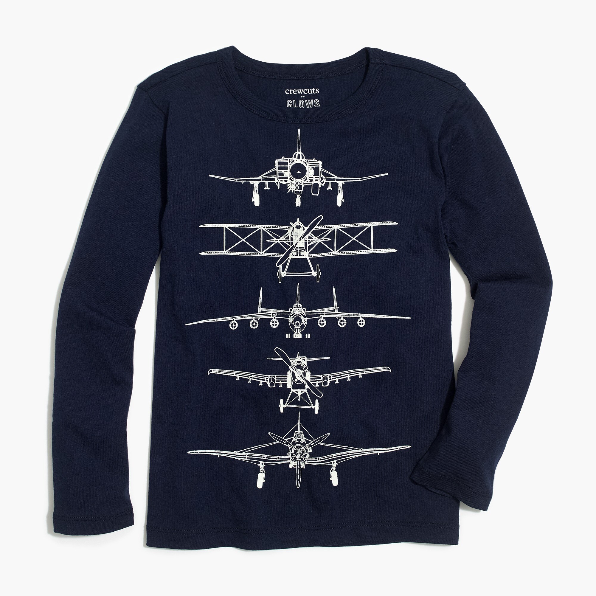 Boys' glow-in-the-dark planes graphic tee