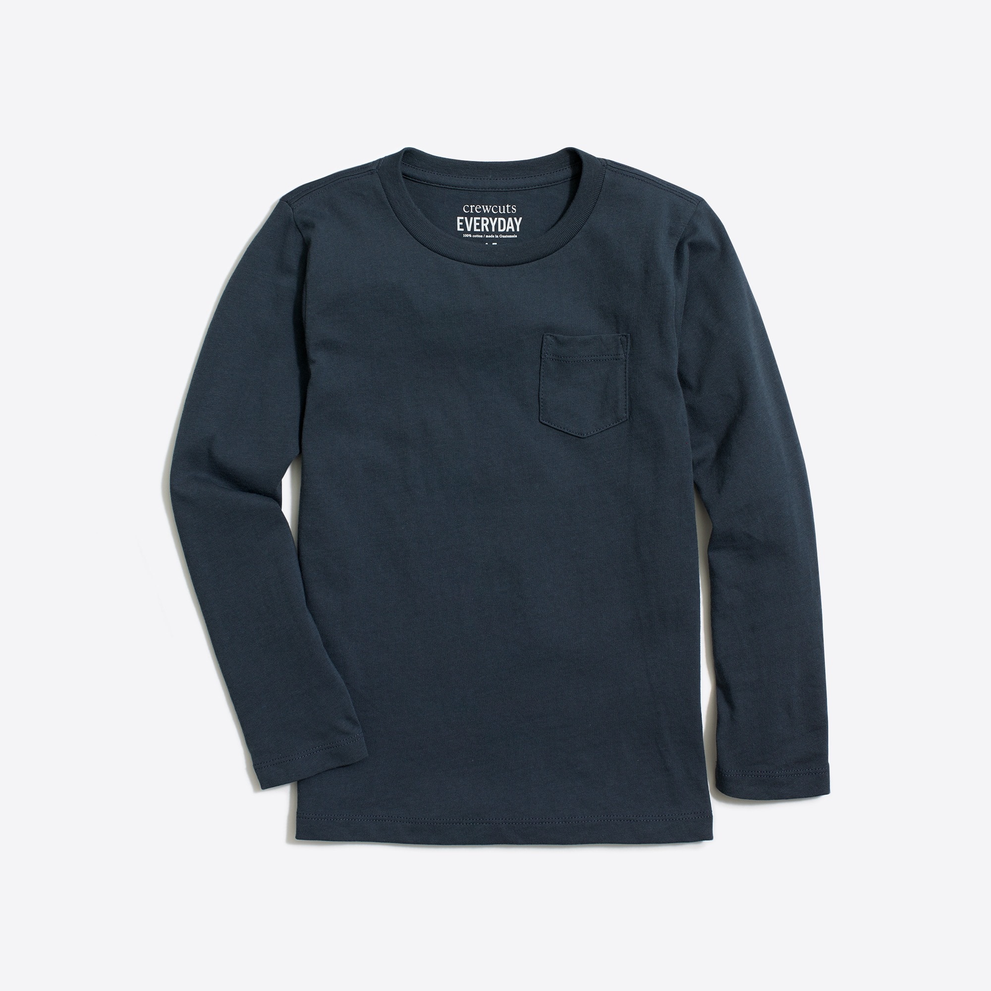 Boys' long-sleeve cotton jersey pocket tee