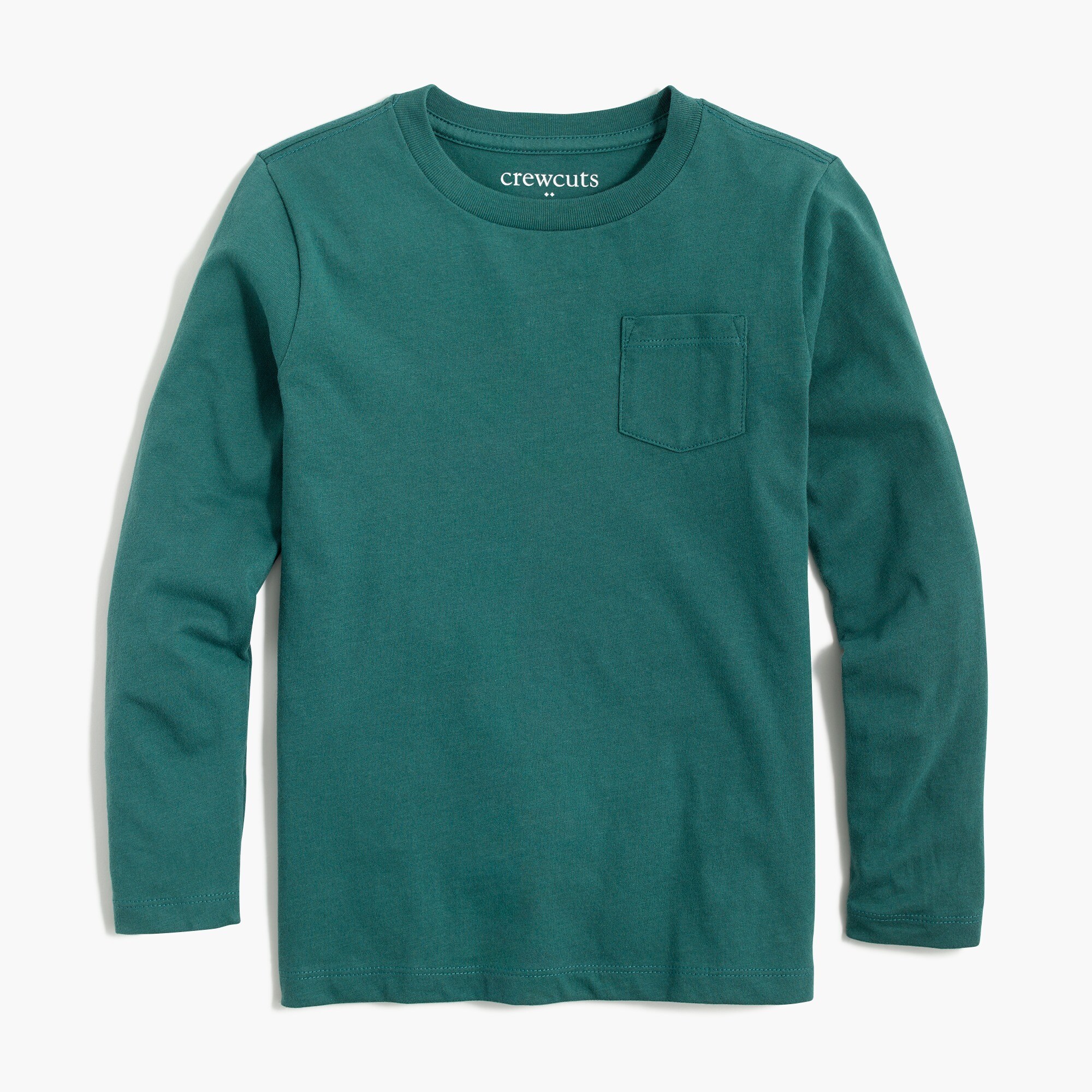  Boys' long-sleeve cotton jersey pocket tee