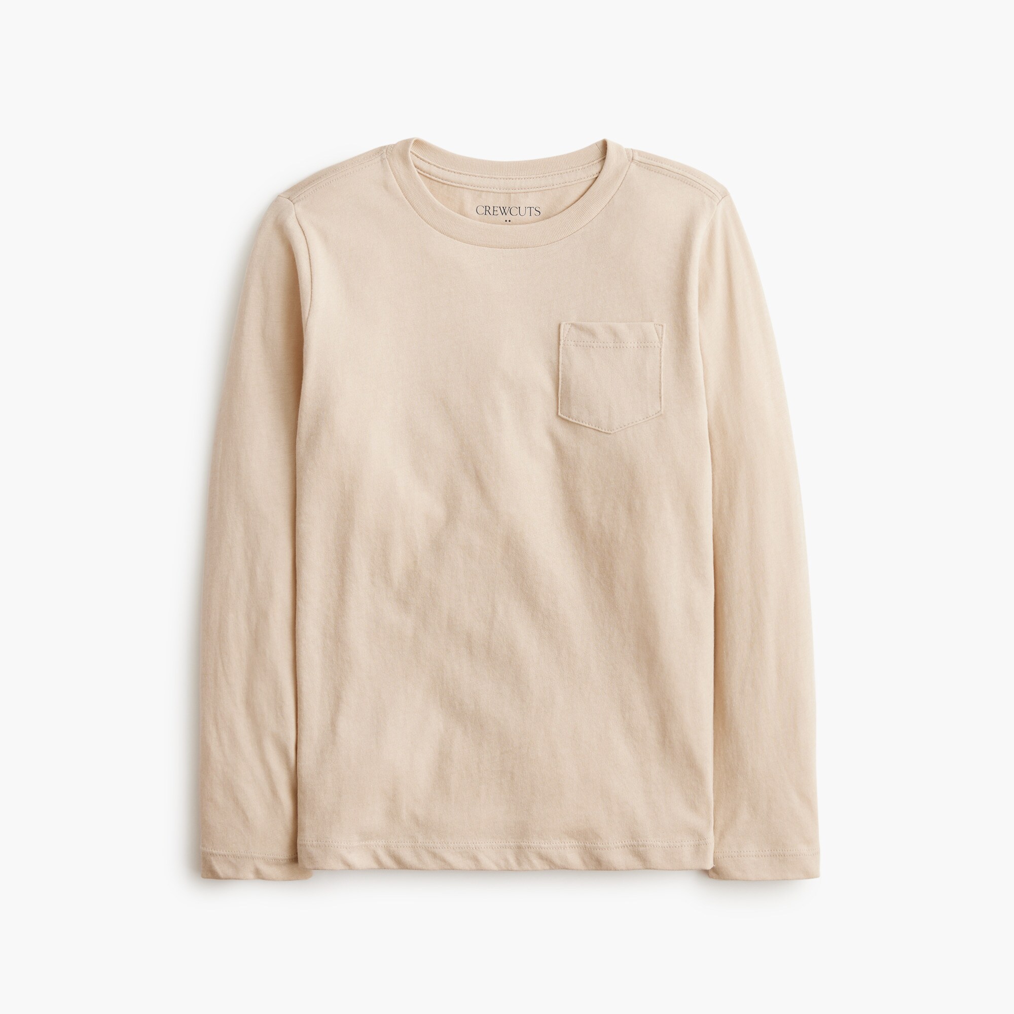 Boys' long-sleeve cotton jersey pocket tee