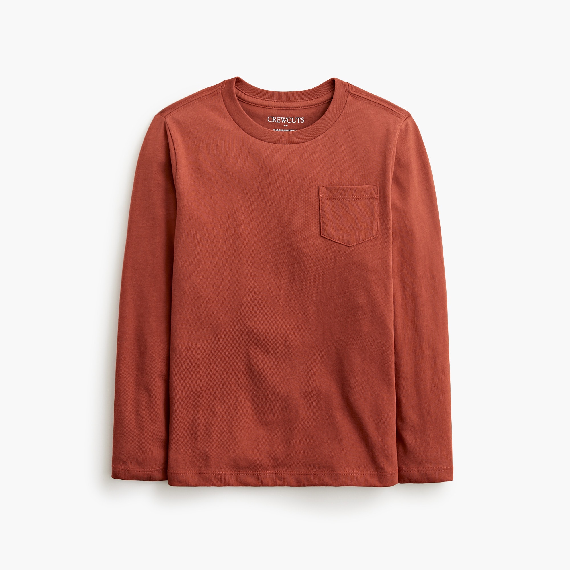 boys' long-sleeve cotton jersey pocket tee for boys