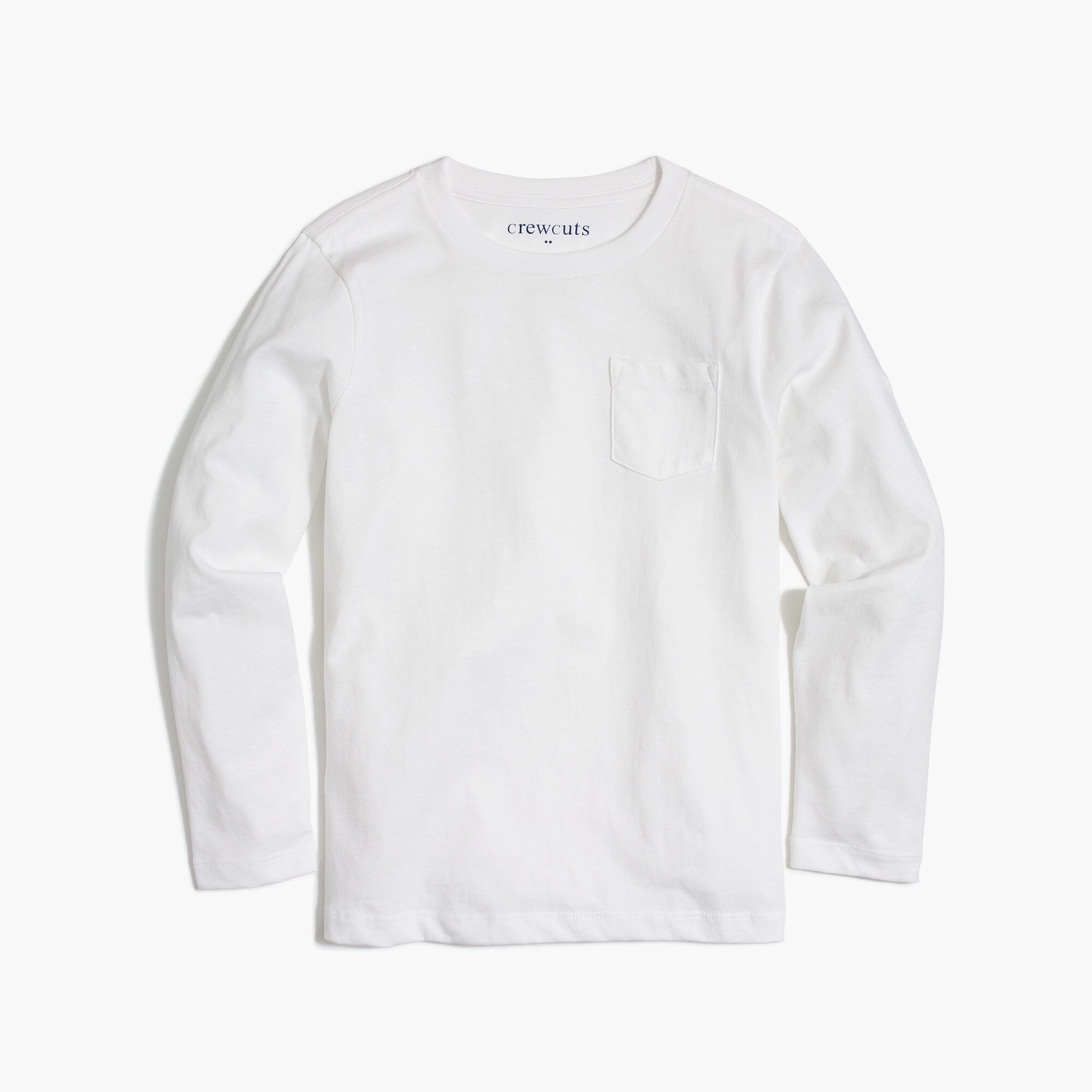 Boys' long-sleeve cotton jersey pocket tee