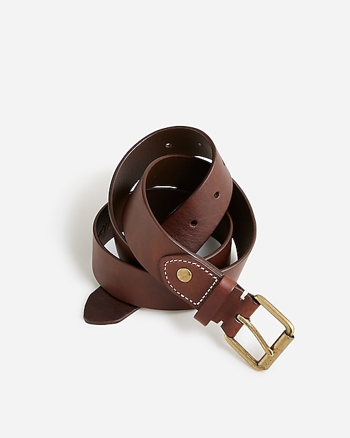 mens Roller-buckle Italian leather belt
