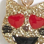 Girls' cat emoji charm necklace CAT EMOJI CHARMS factory: girls' cat emoji charm necklace for girls