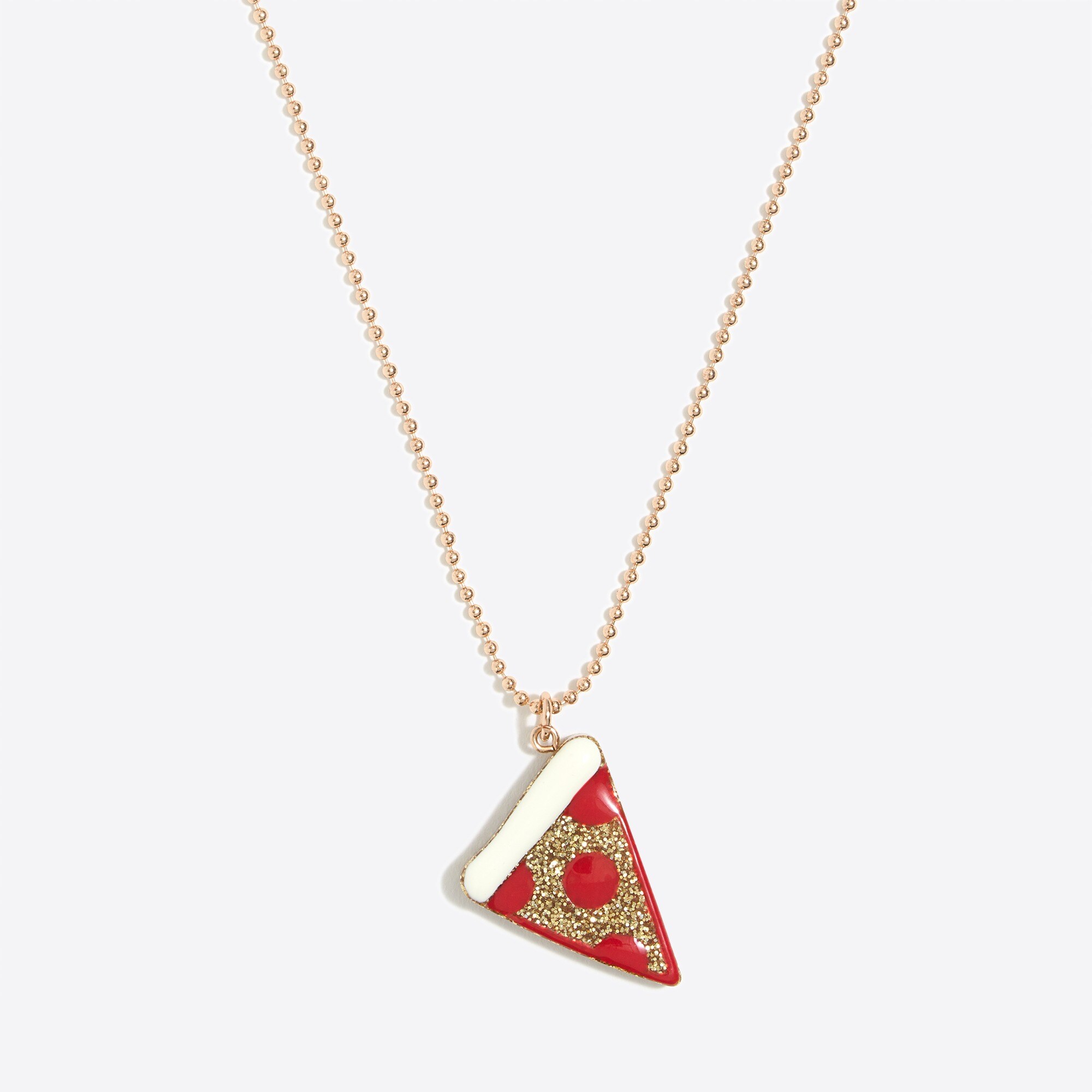 Girls' pizza pendant necklace