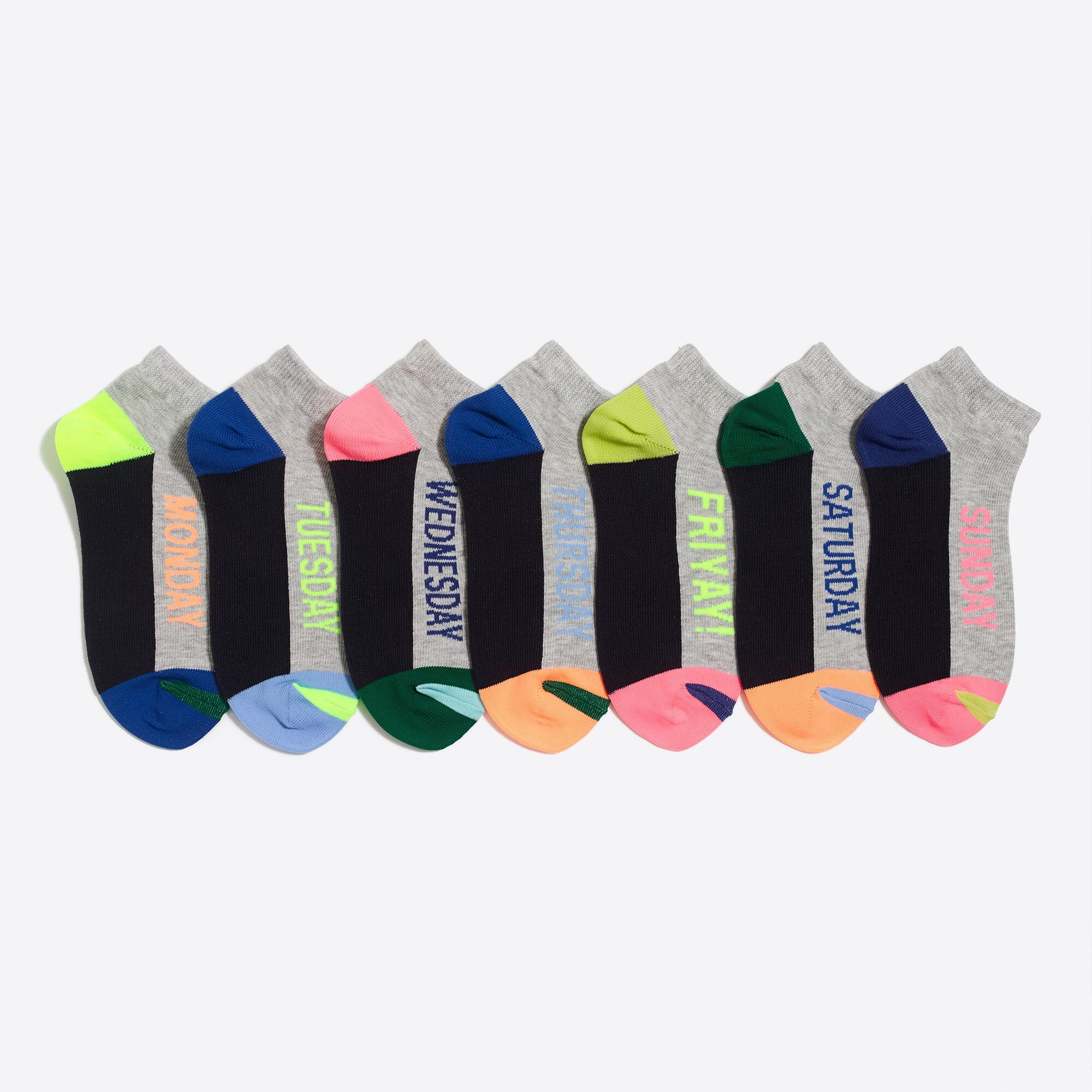 Days-of-the-week socks seven-pack