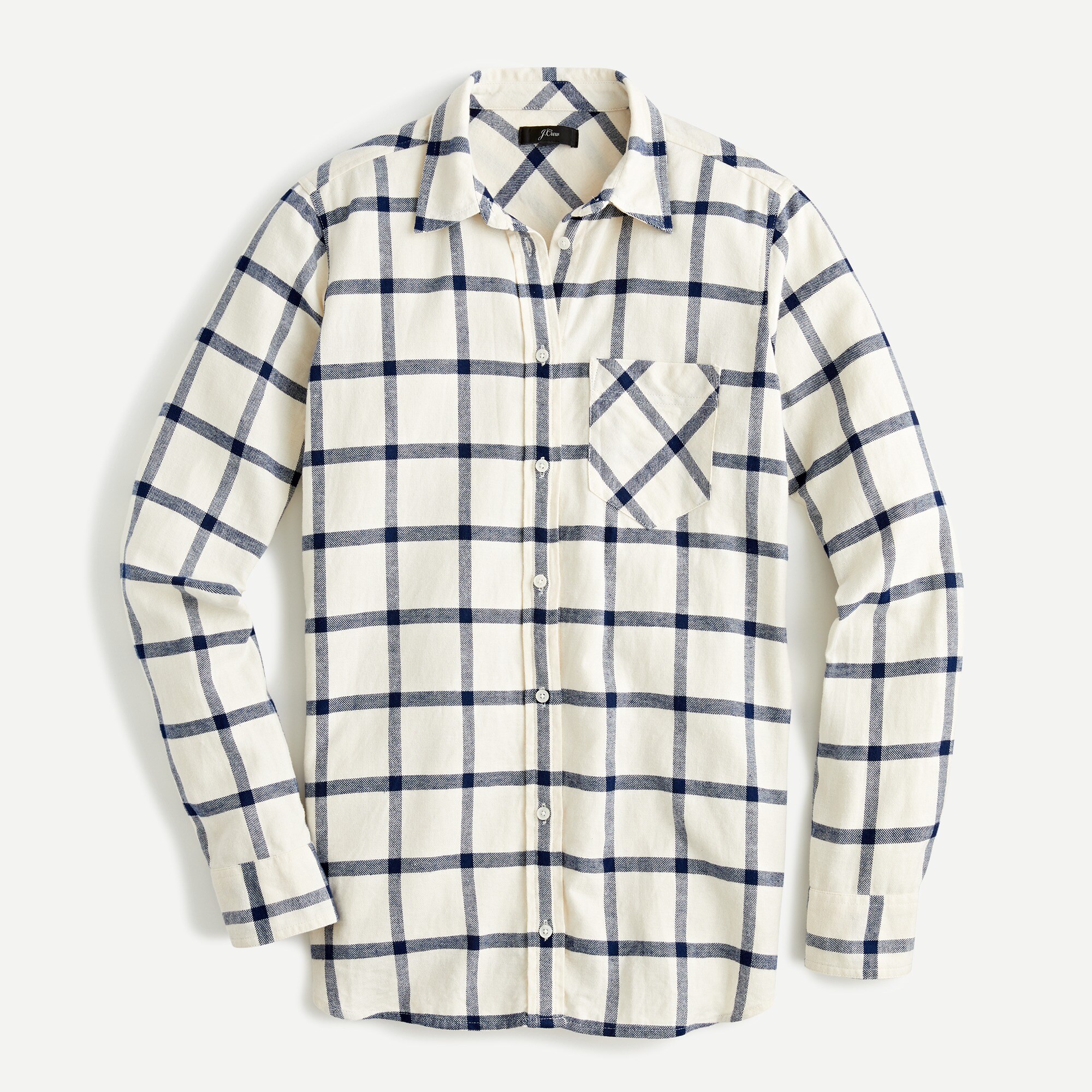 Classic-fit boy shirt in block plaid