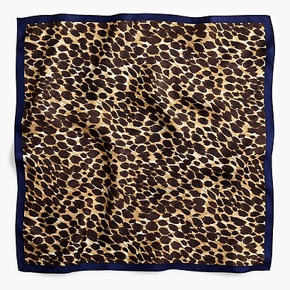 womens Silk bandana in leopard